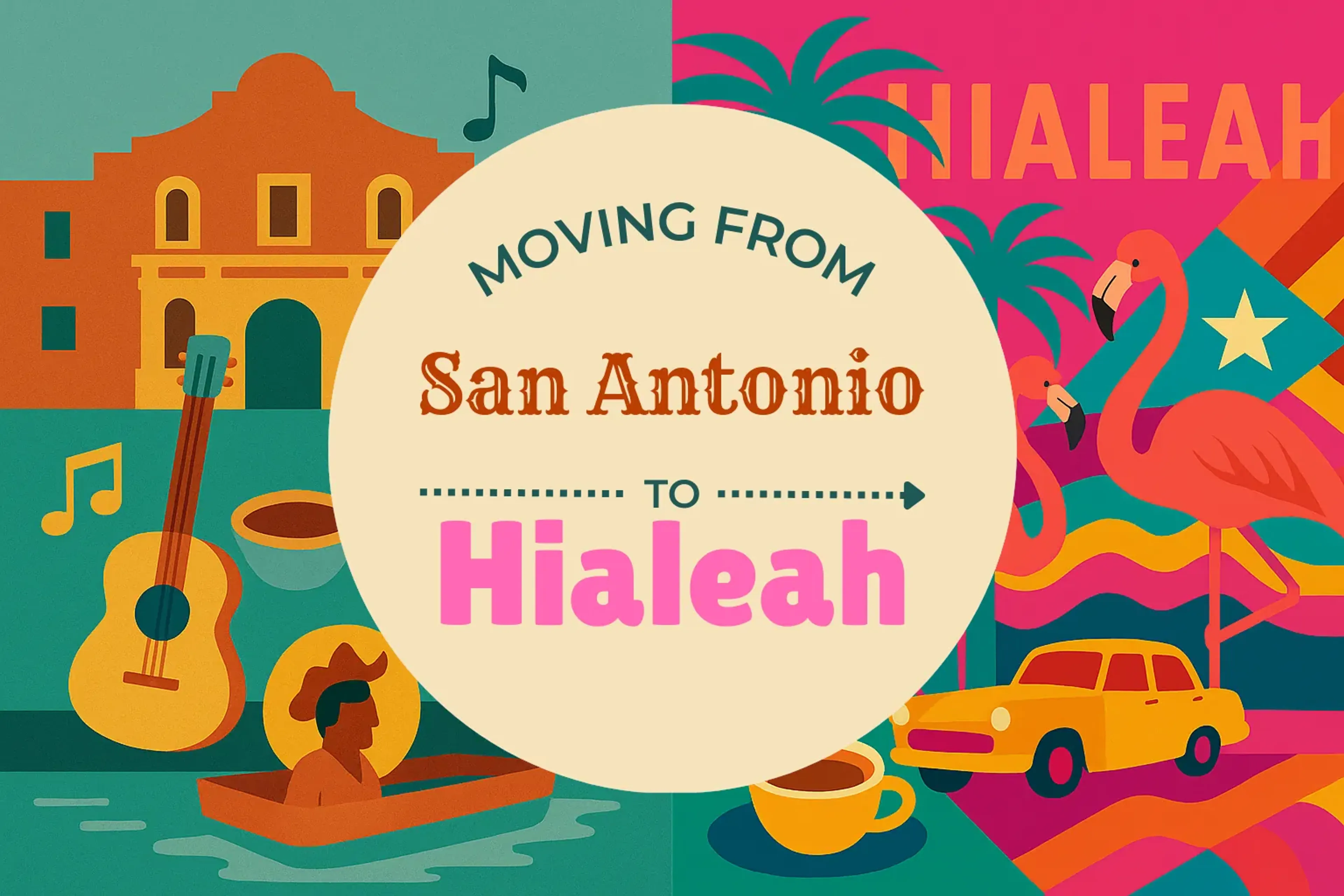 Side-by-side comparison of San Antonio to Hialeah moving companies