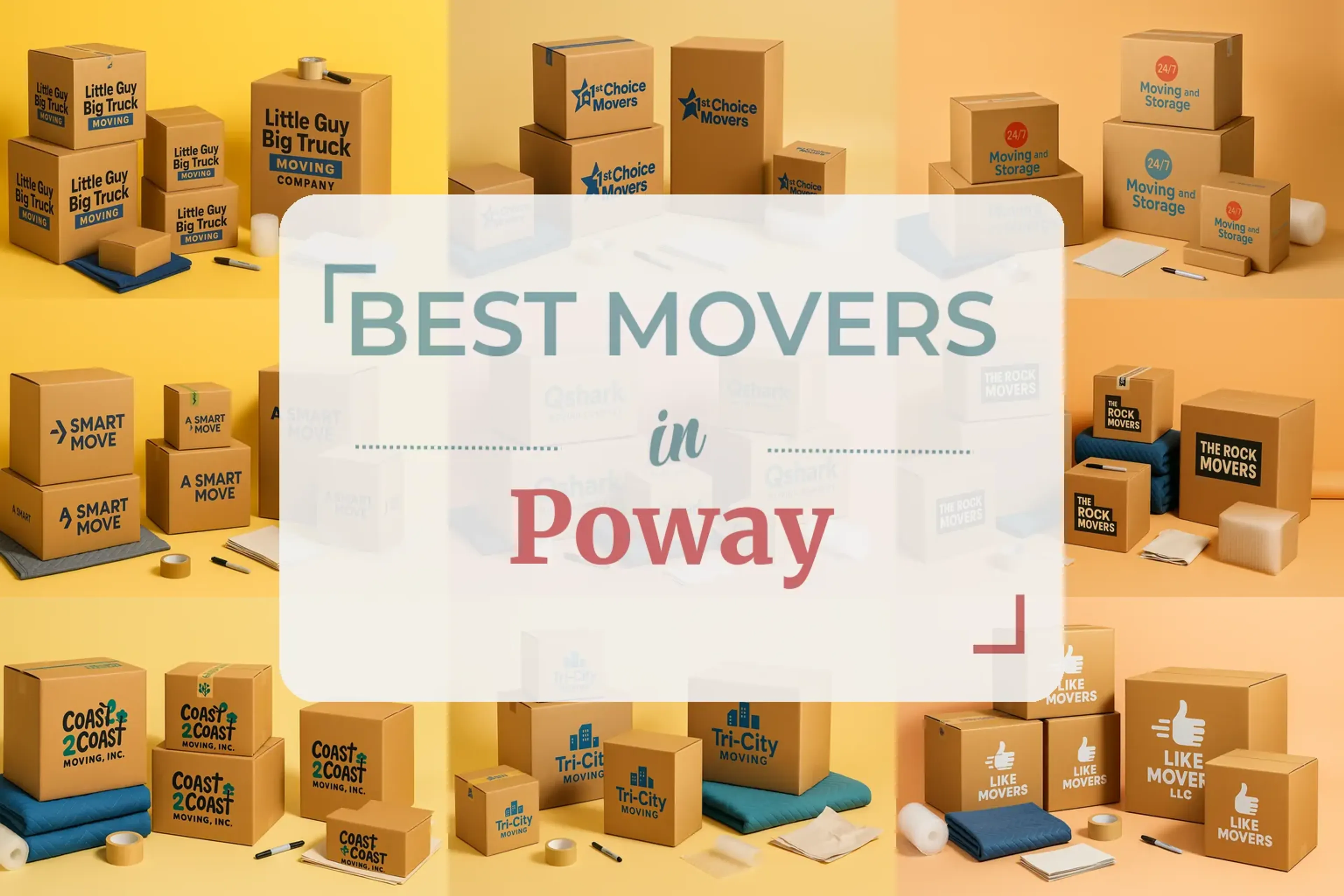Side-by-side comparison of Poway moving companies