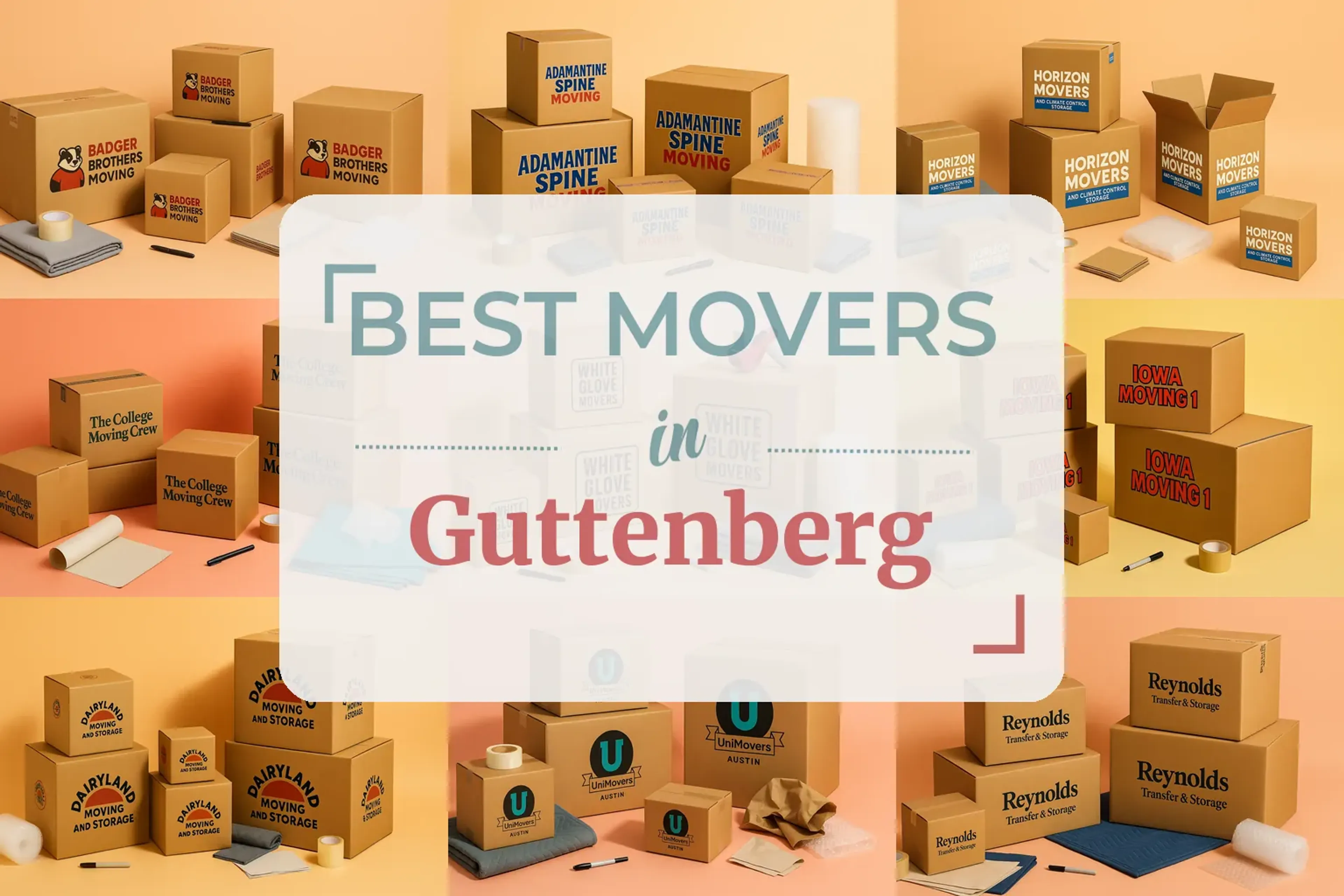 Side-by-side comparison of Guttenberg moving companies