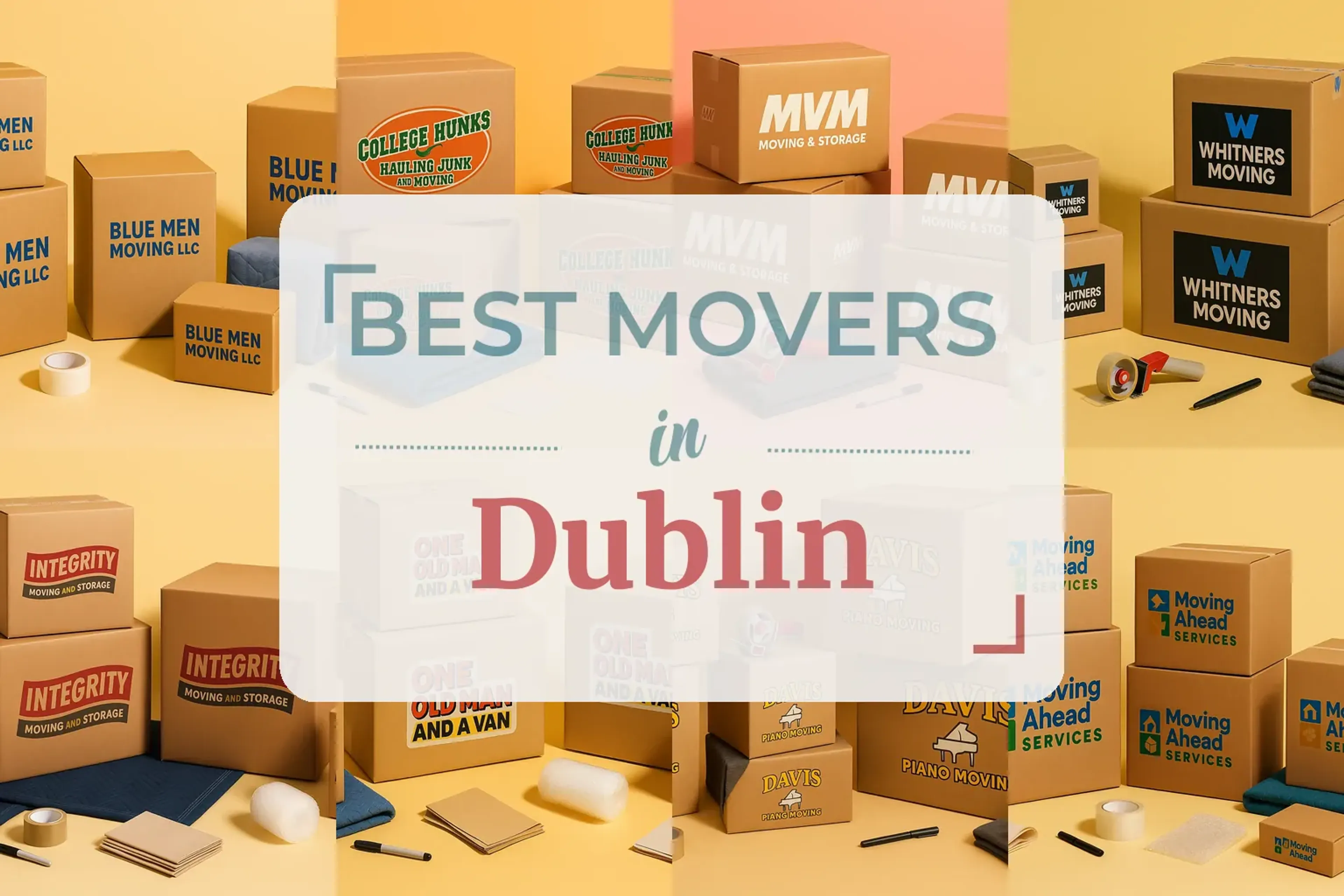 Side-by-side comparison of Dublin moving companies