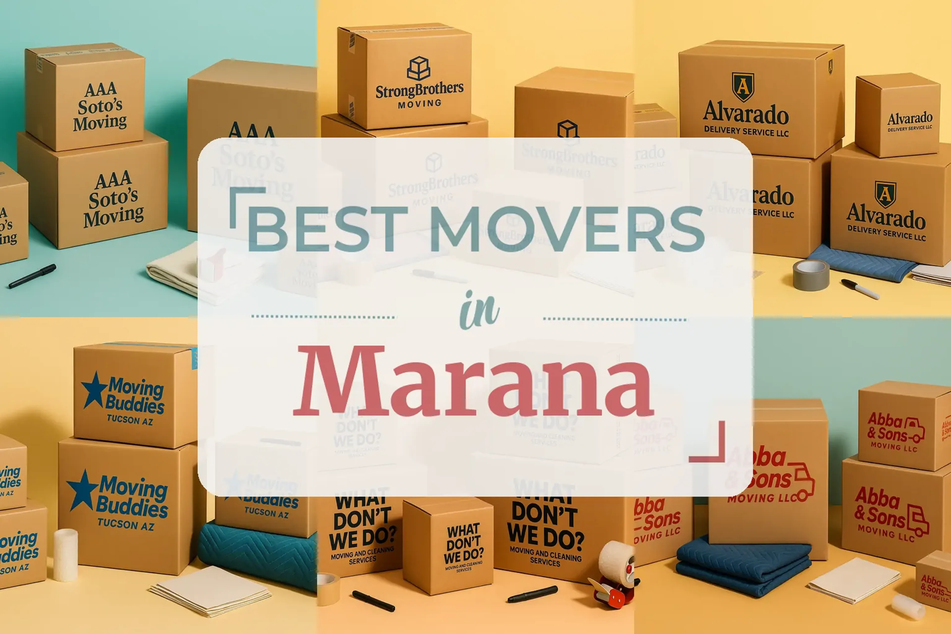 Side-by-side comparison of Marana moving companies