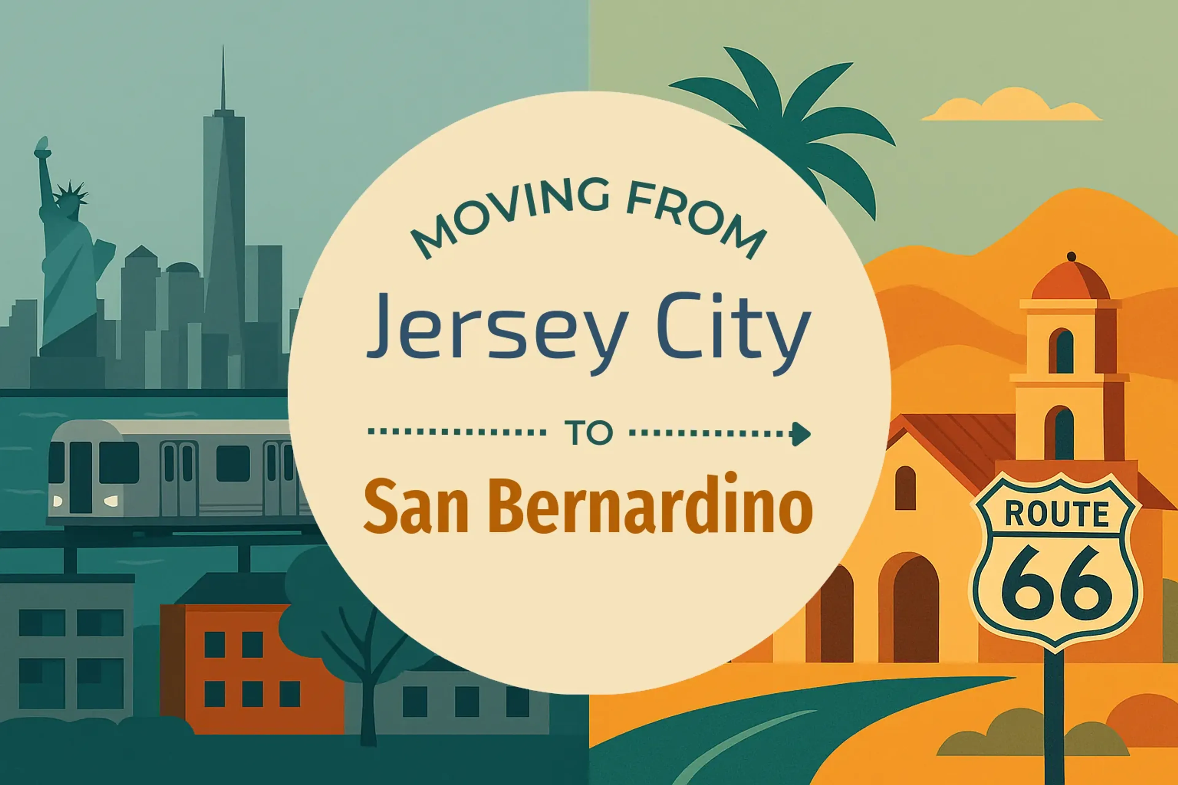 Side-by-side comparison of Jersey City to San Bernardino moving companies