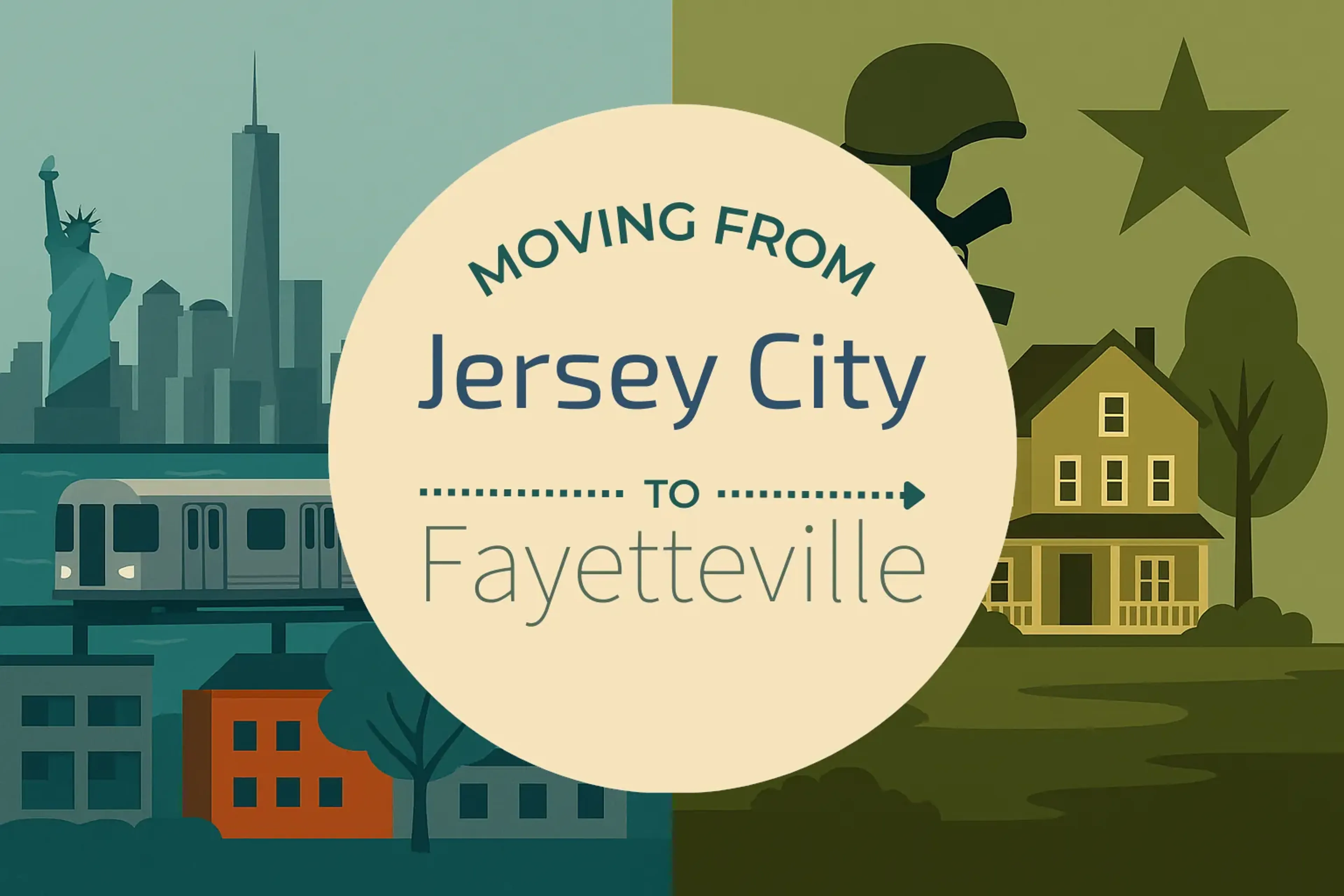 Side-by-side comparison of Jersey City to Fayetteville moving companies