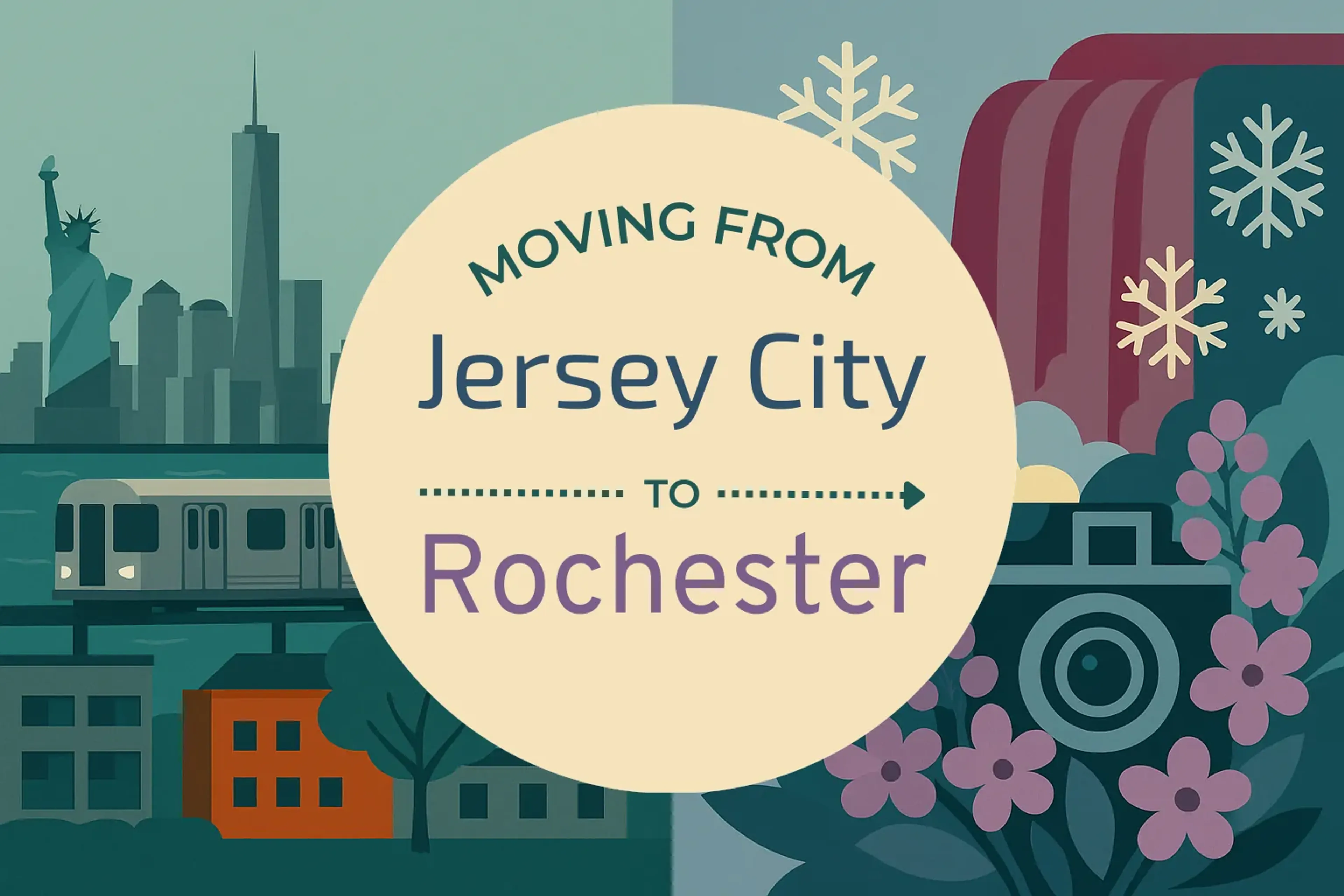 Side-by-side comparison of Jersey City to Rochester moving companies
