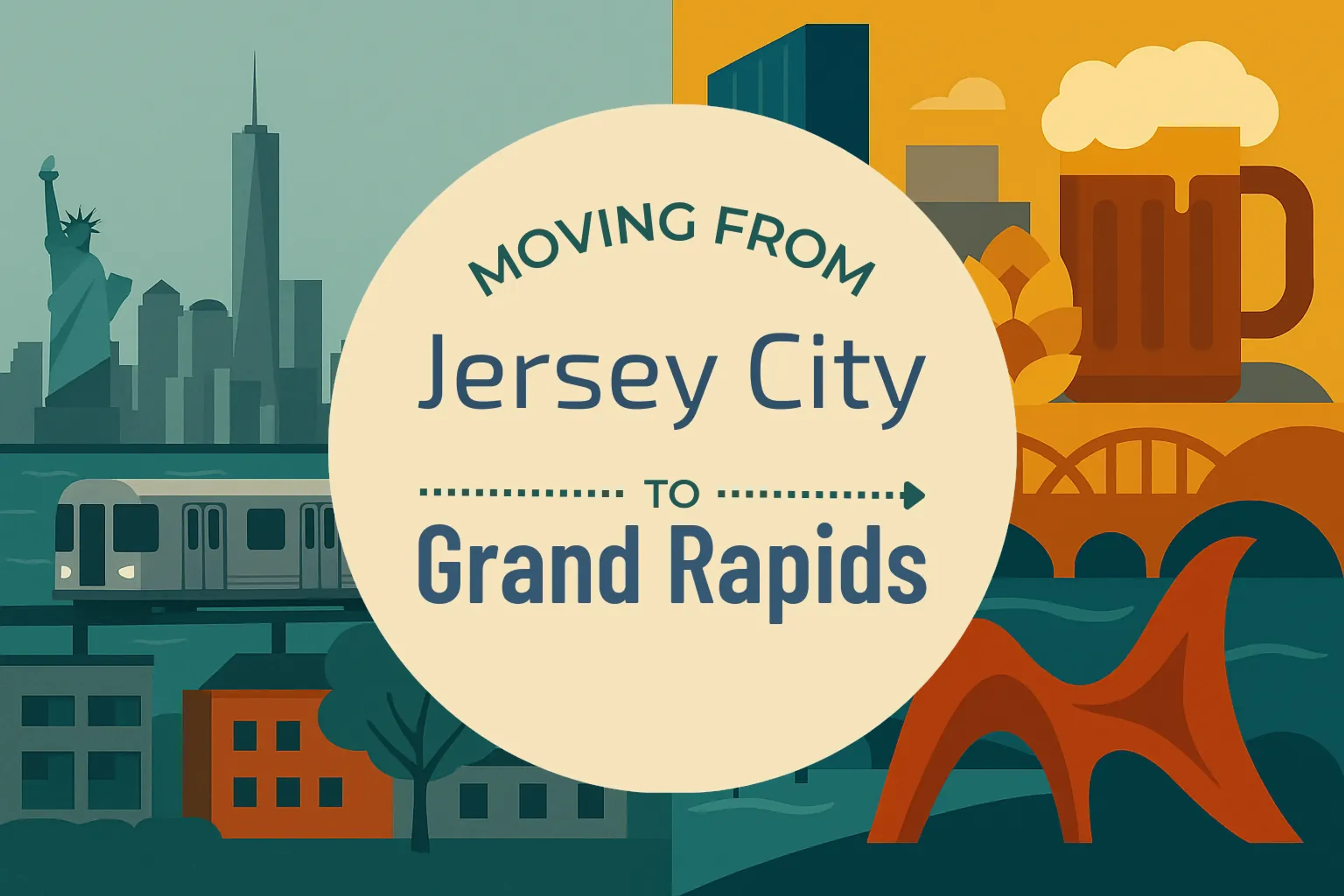 Side-by-side comparison of Jersey City to Grand Rapids moving companies