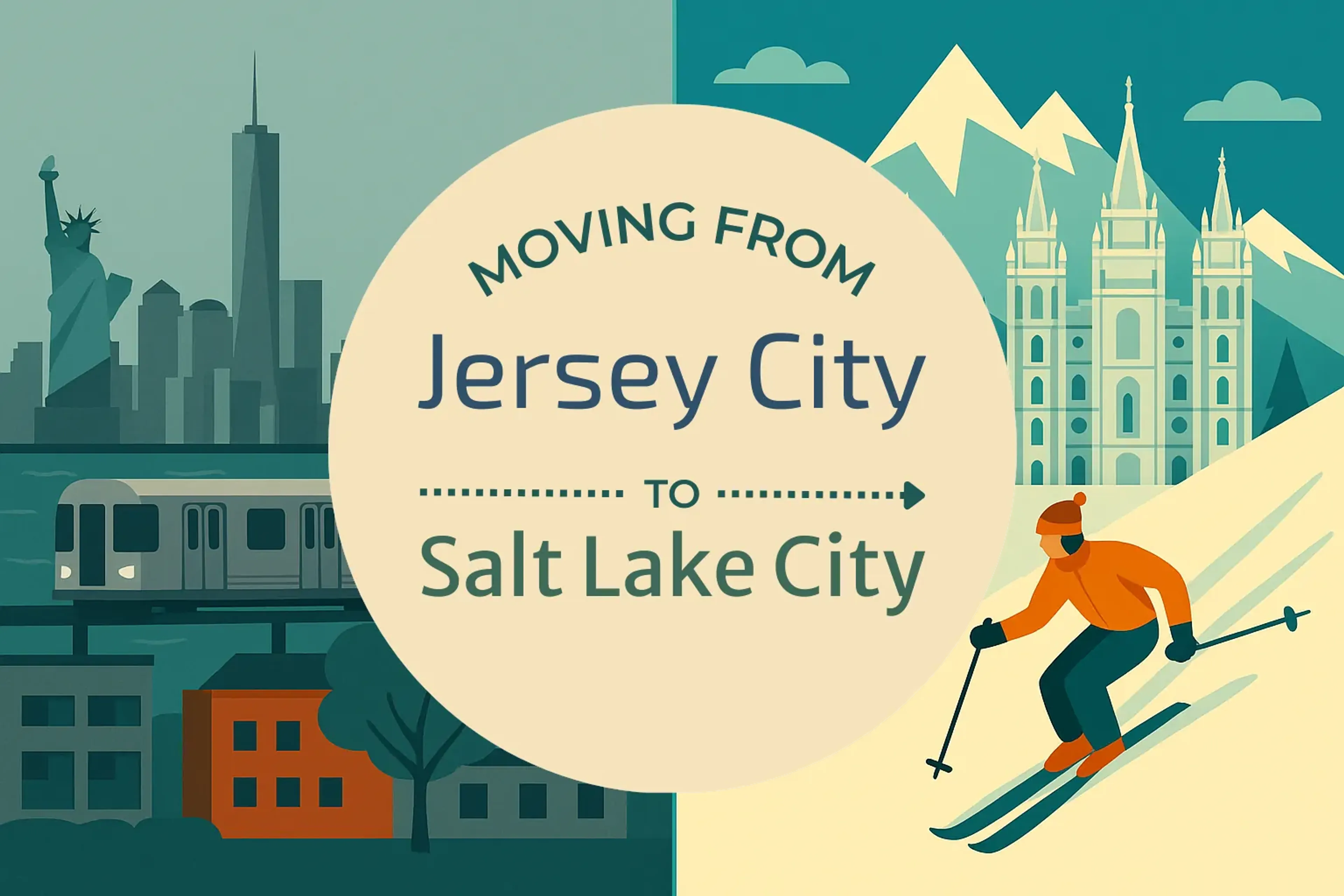 Side-by-side comparison of Jersey City to Salt Lake City moving companies