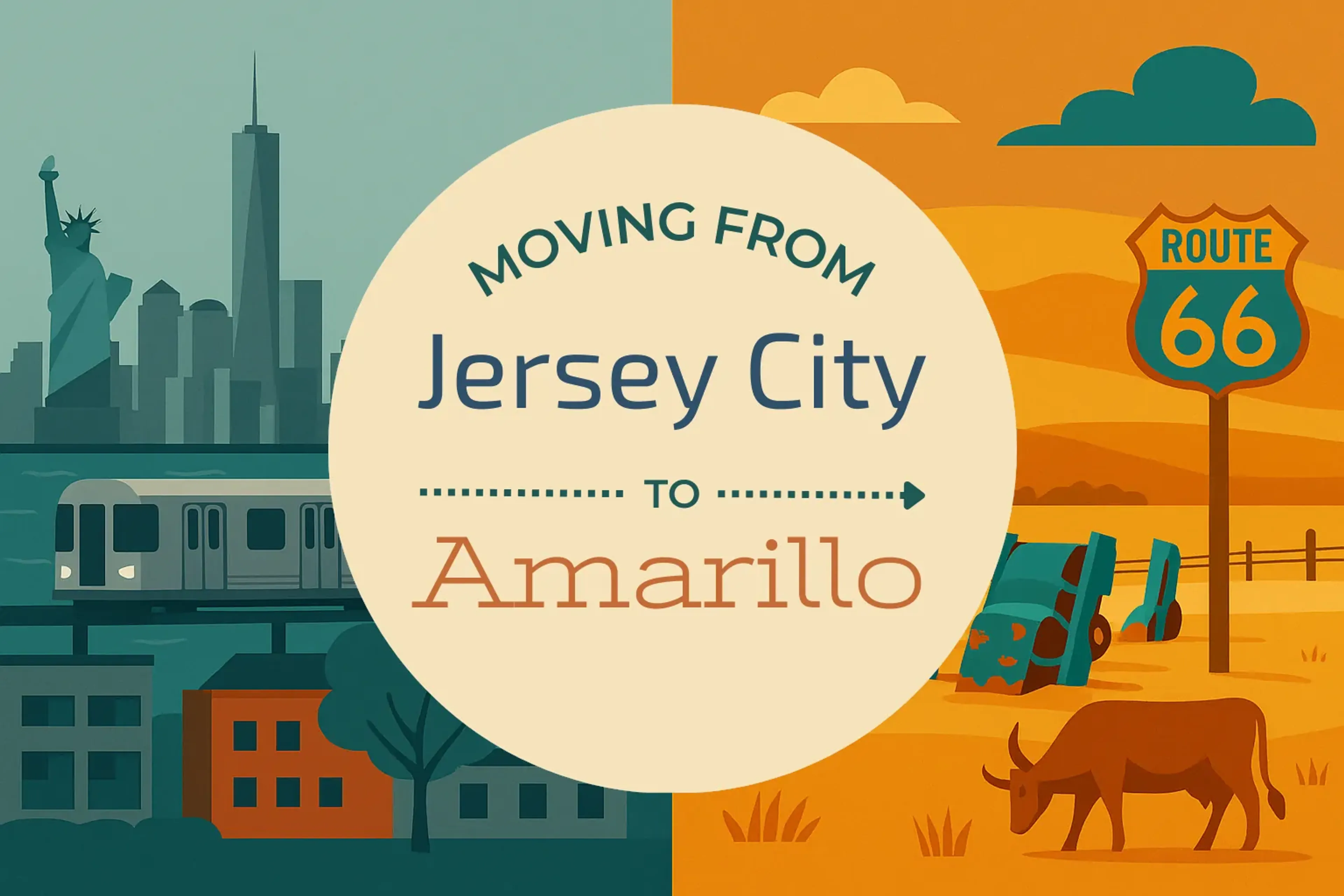 Side-by-side comparison of Jersey City to Amarillo moving companies