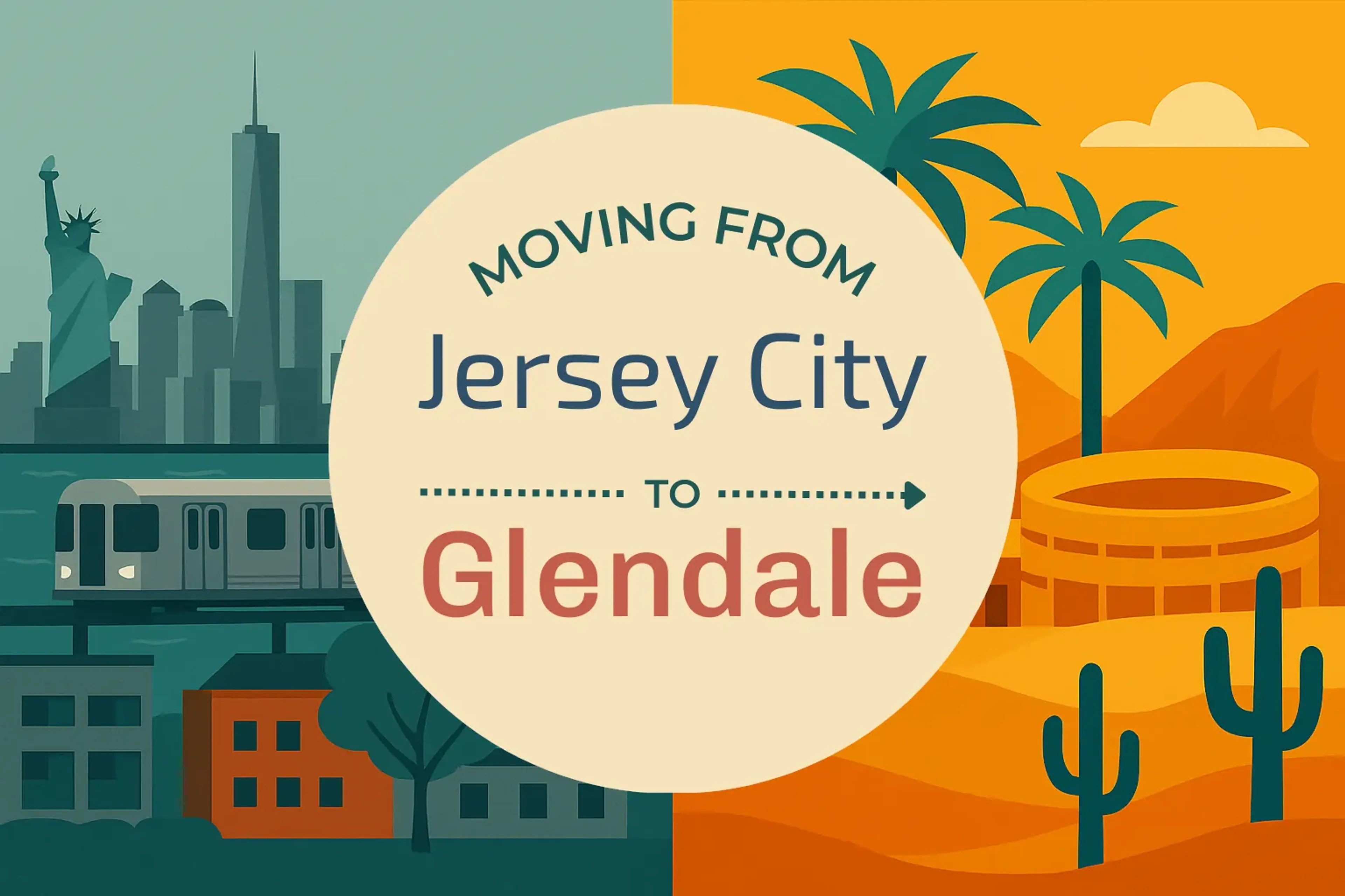 Side-by-side comparison of Jersey City to Glendale moving companies
