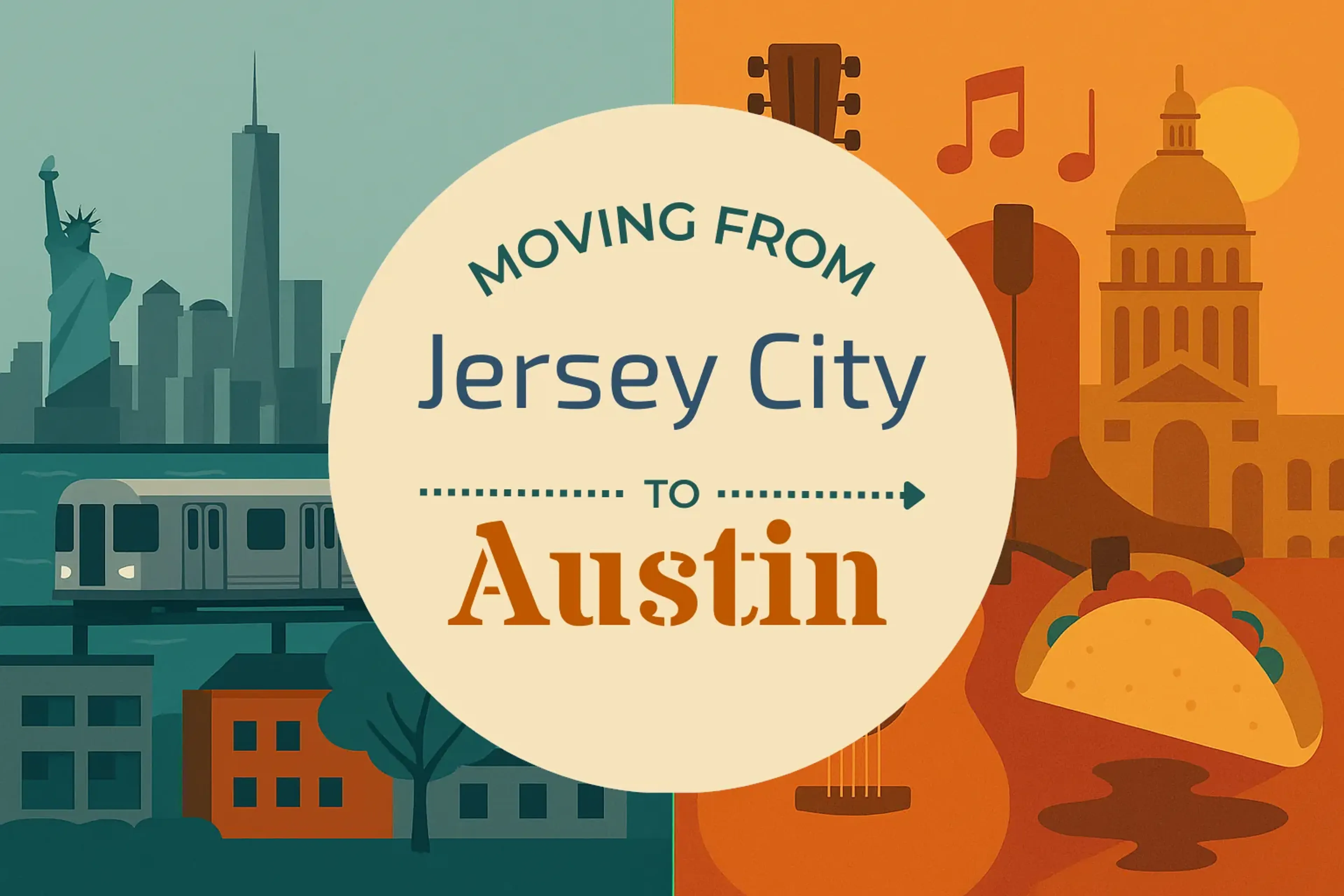 Side-by-side comparison of Jersey City to Austin moving companies
