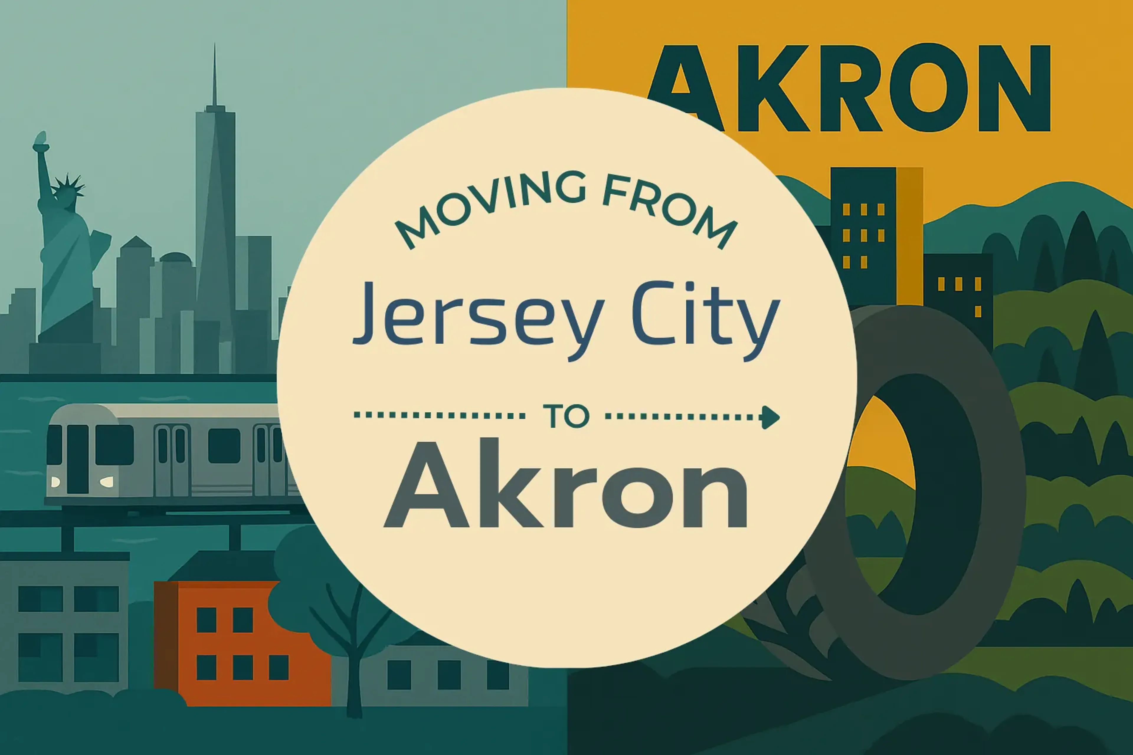 Side-by-side comparison of Jersey City to Akron moving companies