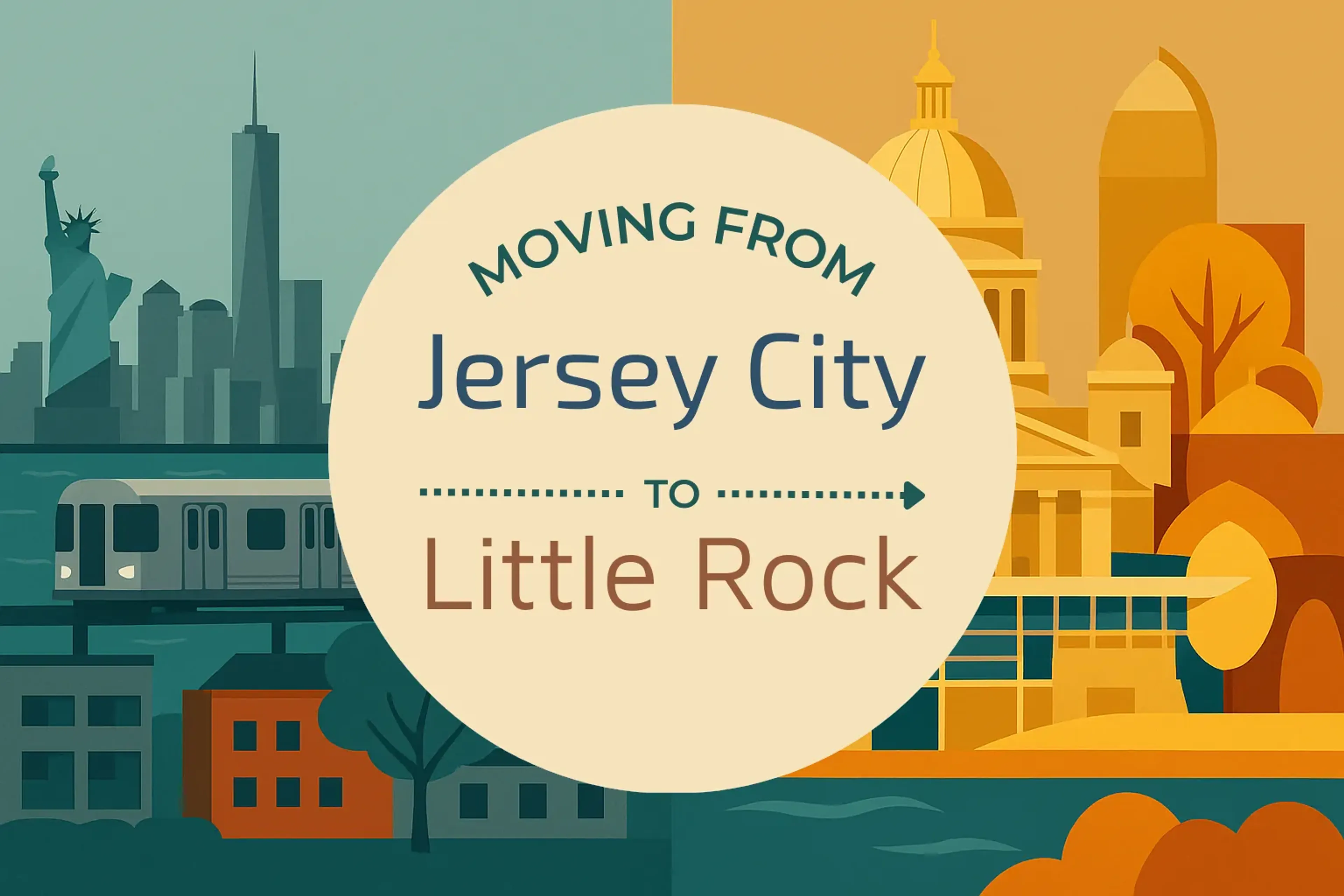 Side-by-side comparison of Jersey City to Little Rock moving companies