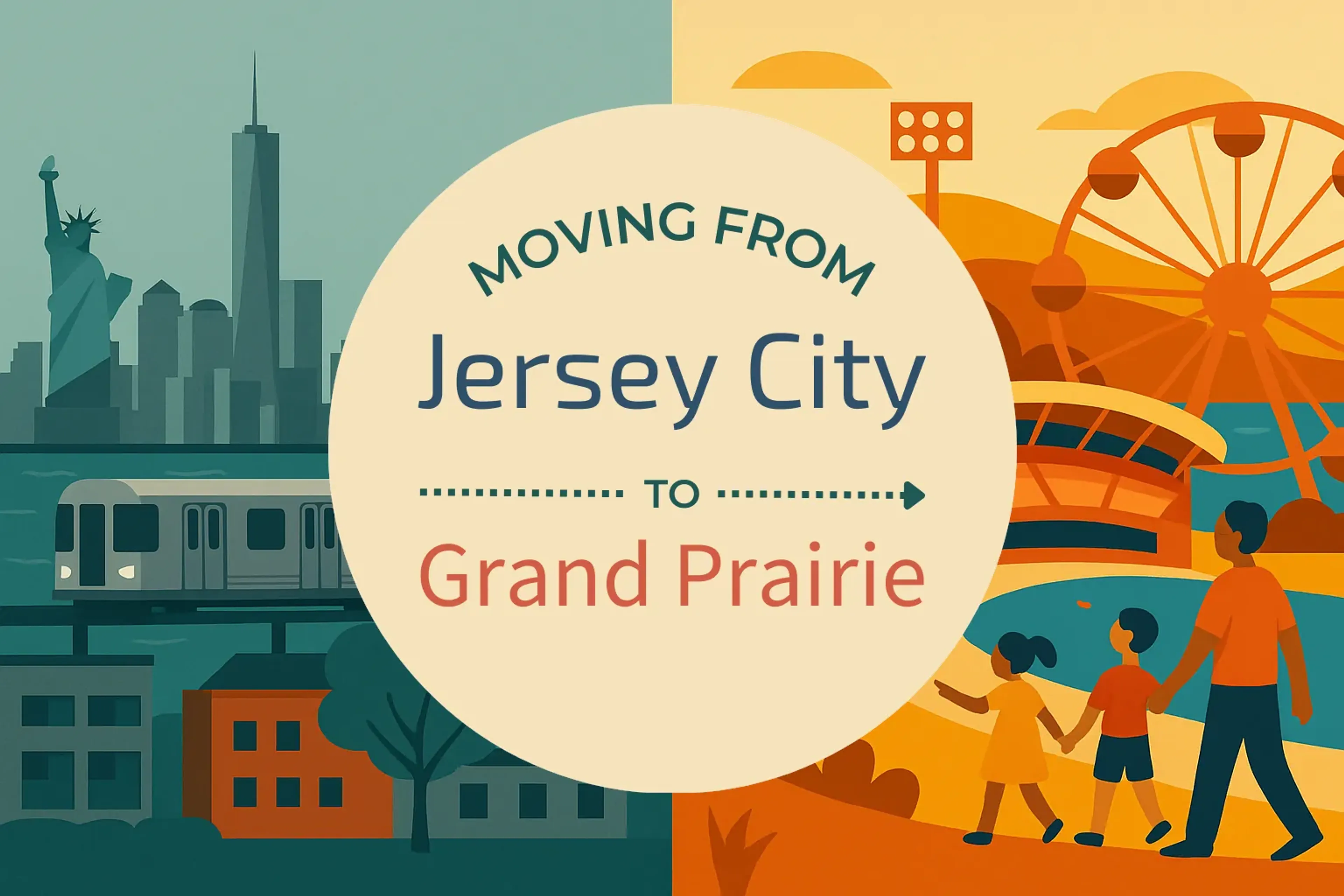 Side-by-side comparison of Jersey City to Grand Prairie moving companies
