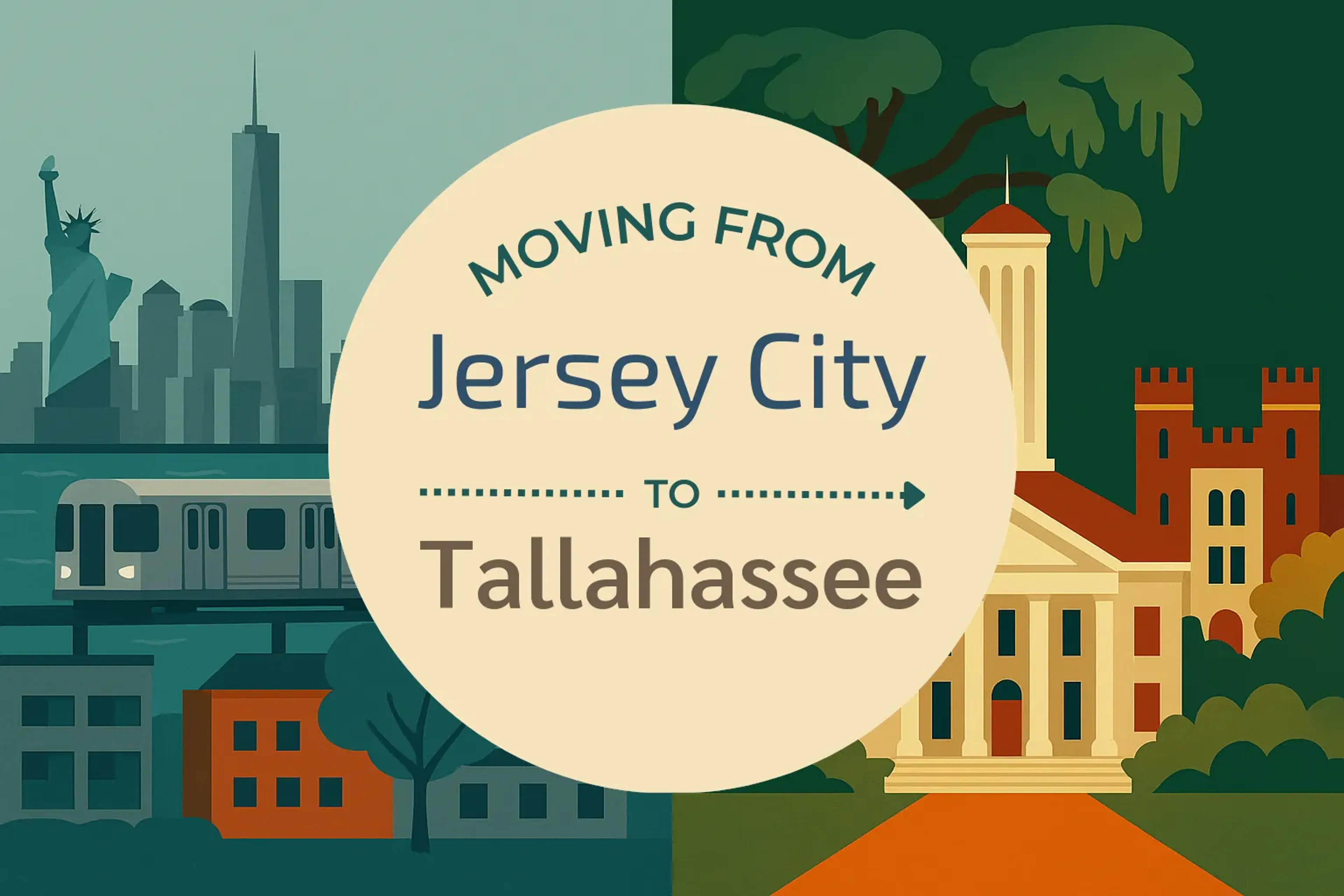 Side-by-side comparison of Jersey City to Tallahassee moving companies