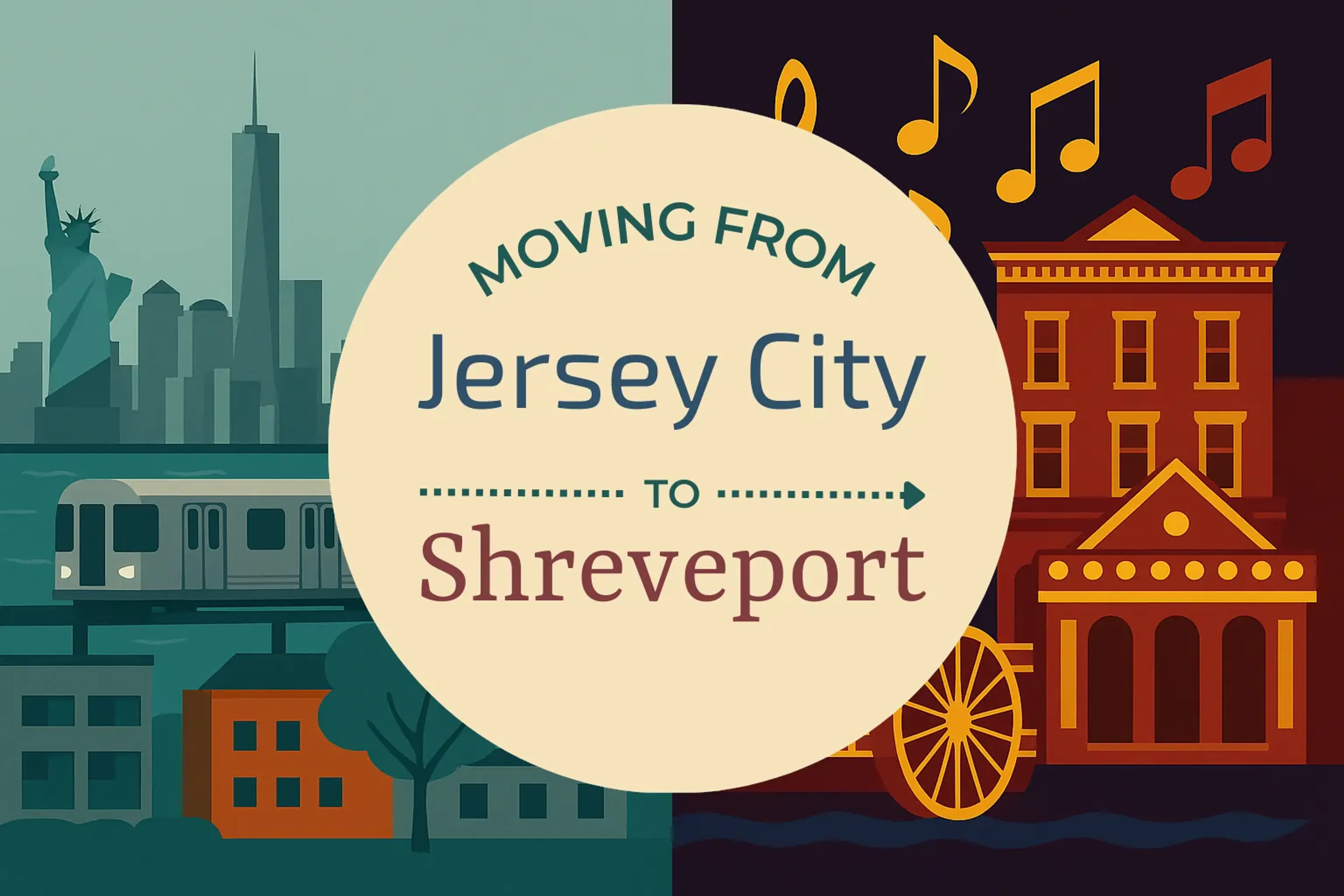 Side-by-side comparison of Jersey City to Shreveport moving companies