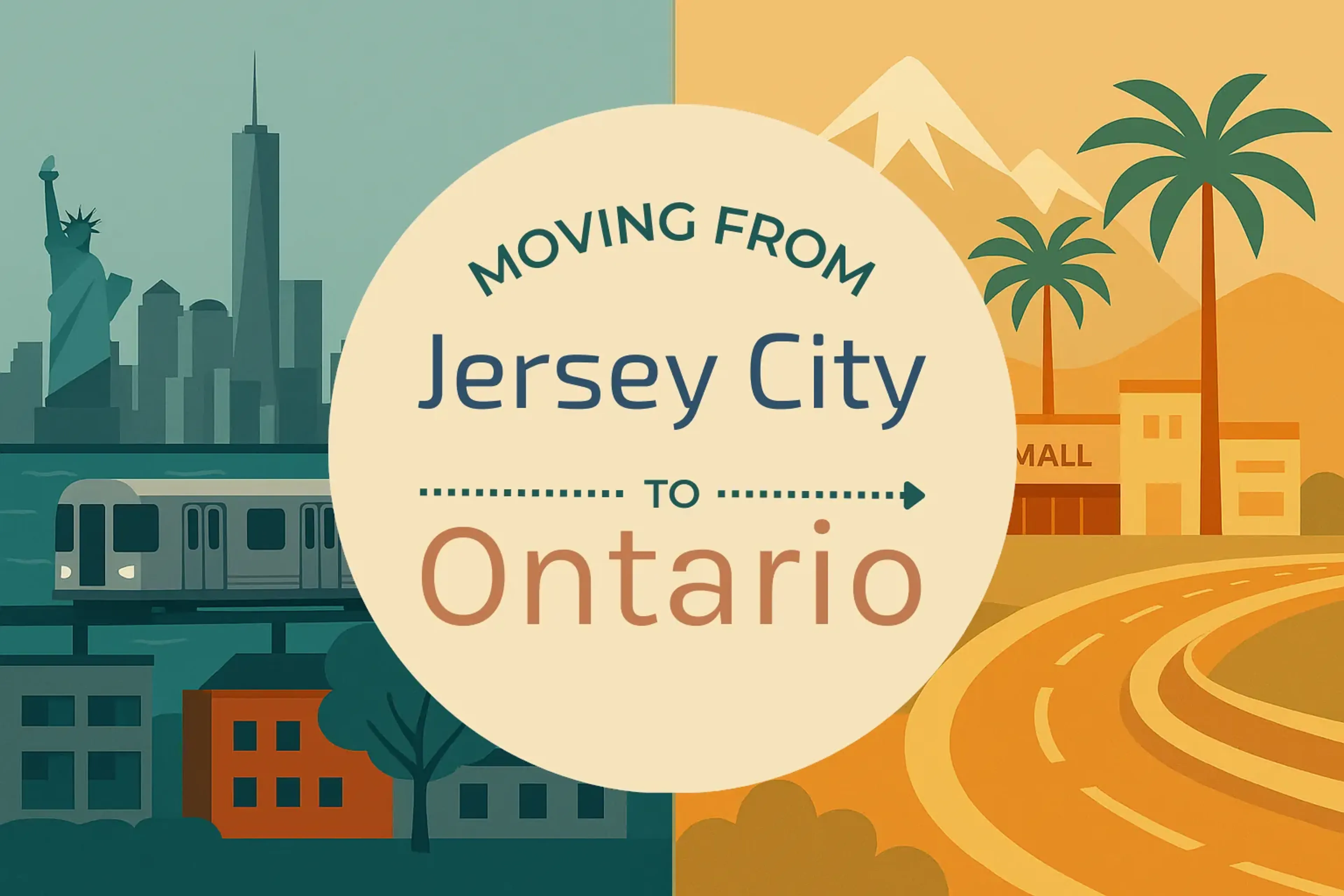 Side-by-side comparison of Jersey City to Ontario moving companies