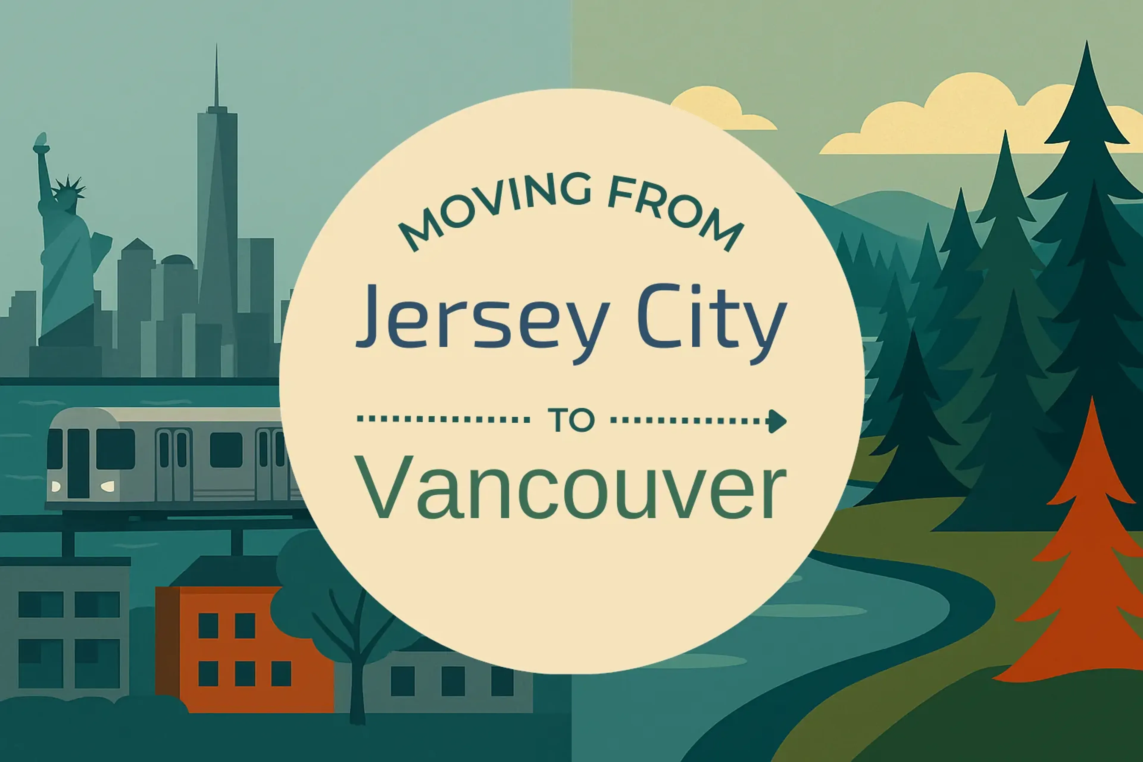 Side-by-side comparison of Jersey City to Vancouver moving companies