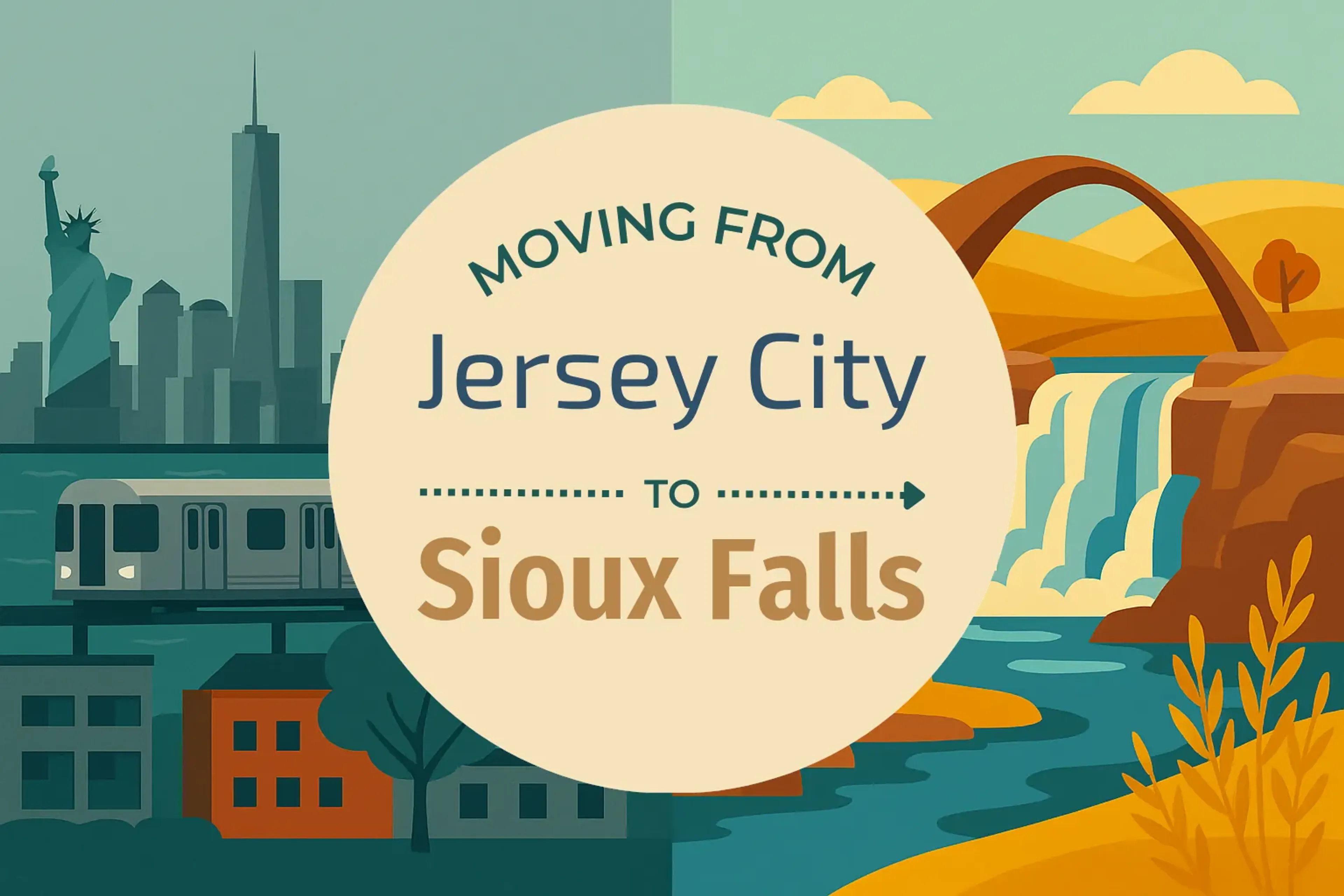 Side-by-side comparison of Jersey City to Sioux Falls moving companies