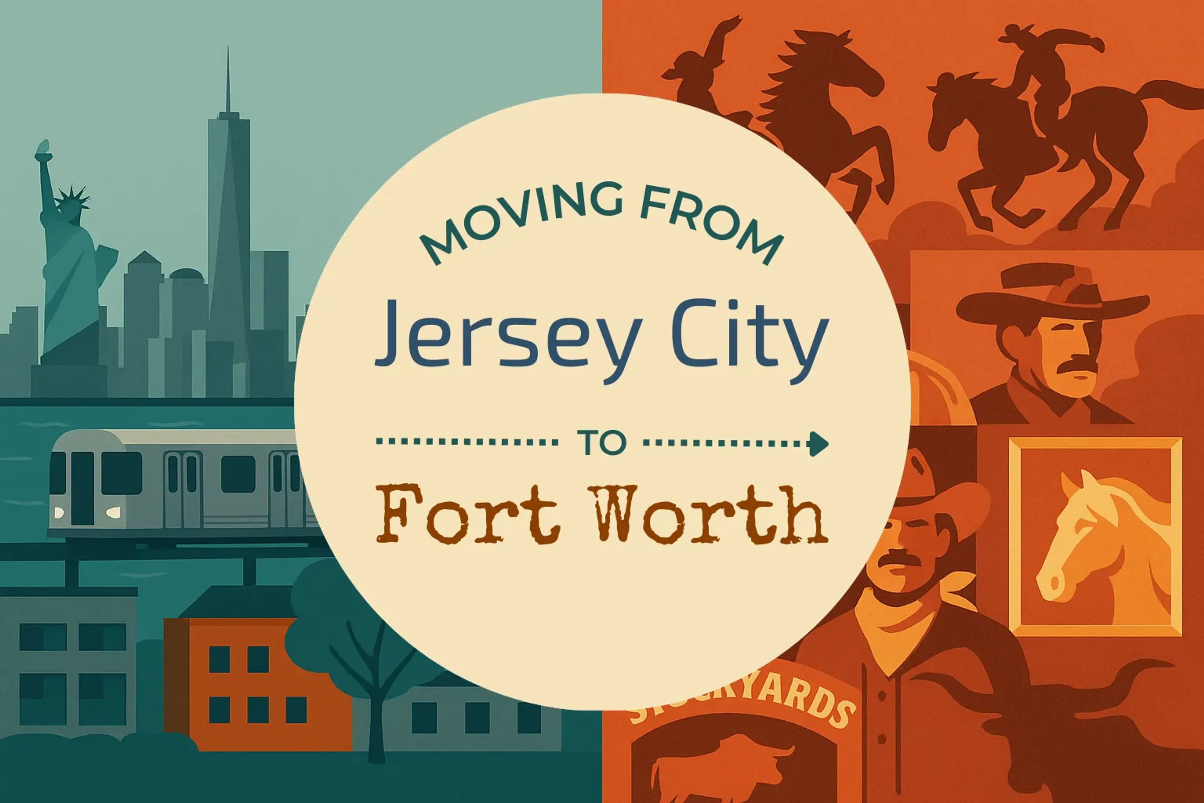 Side-by-side comparison of Jersey City to Fort Worth moving companies