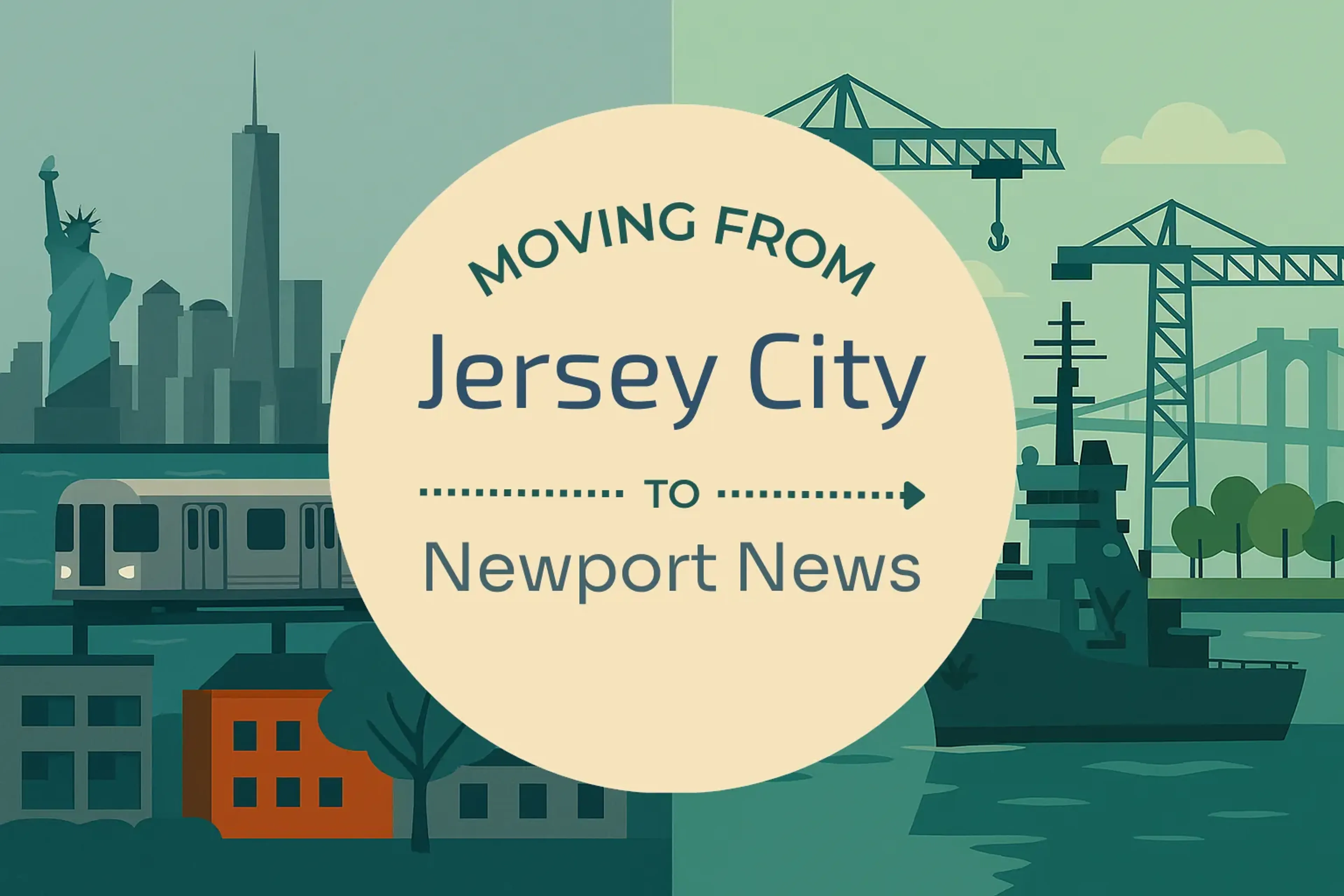 Side-by-side comparison of Jersey City to Newport News moving companies