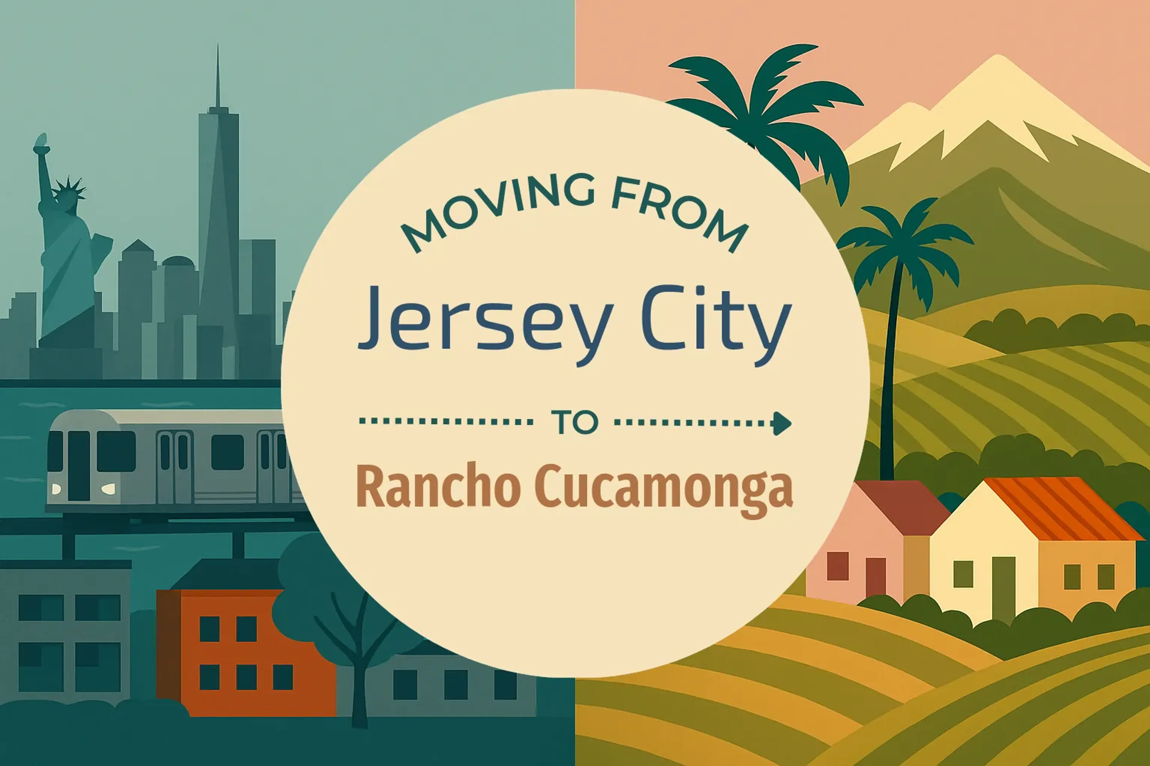 Side-by-side comparison of Jersey City to Rancho Cucamonga moving companies