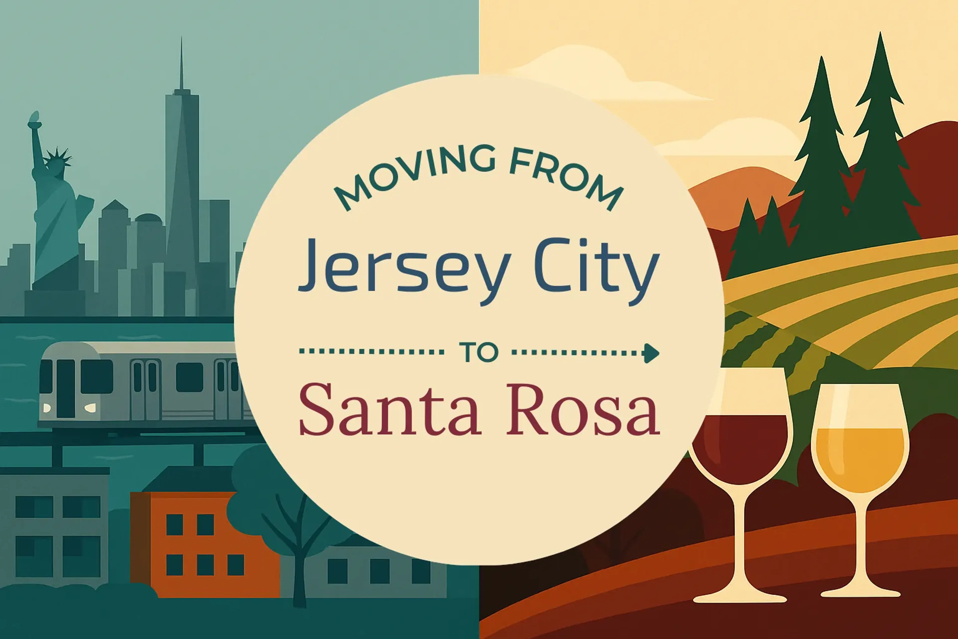 Side-by-side comparison of Jersey City to Santa Rosa moving companies