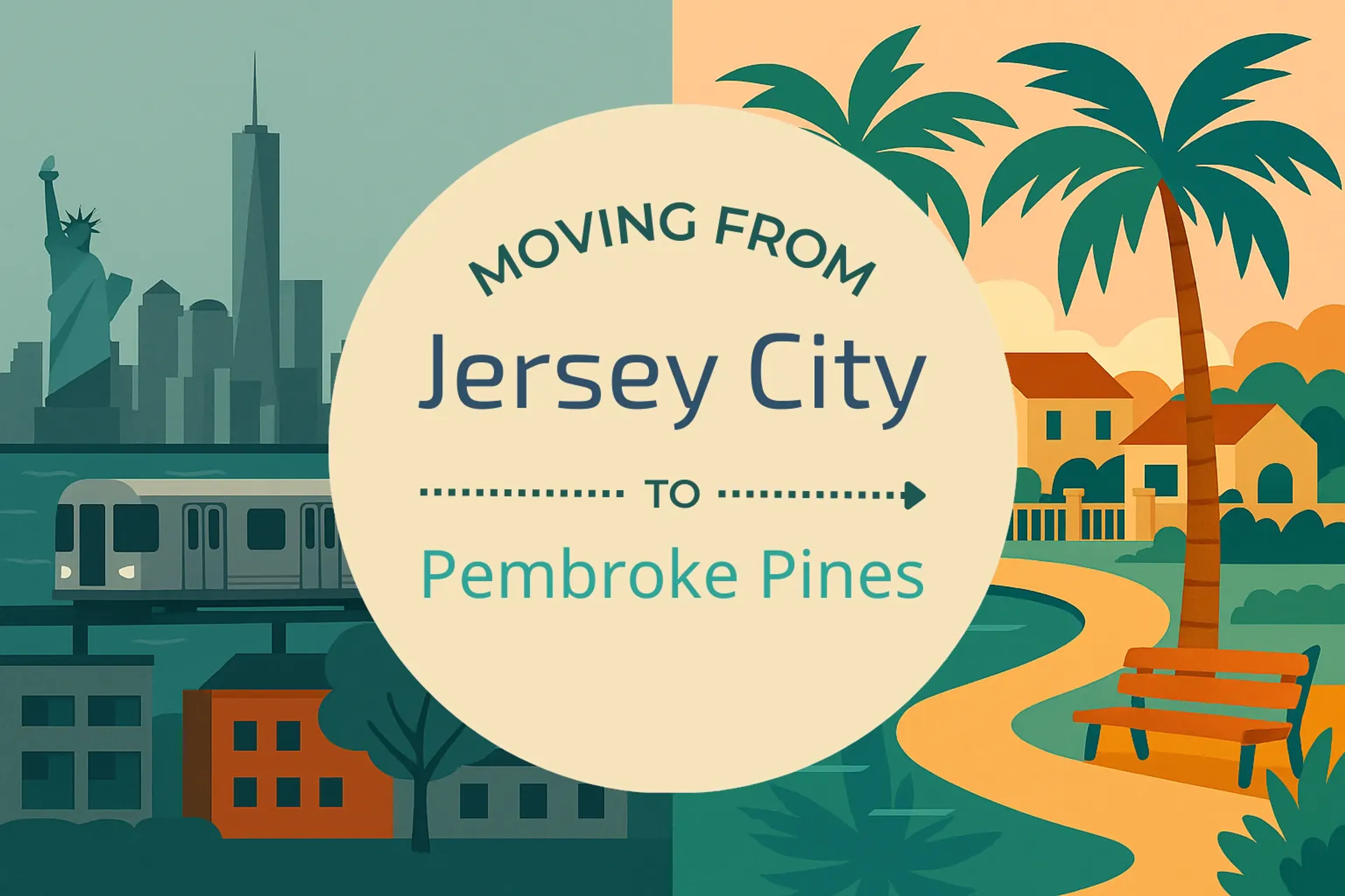 Side-by-side comparison of Jersey City to Pembroke Pines moving companies