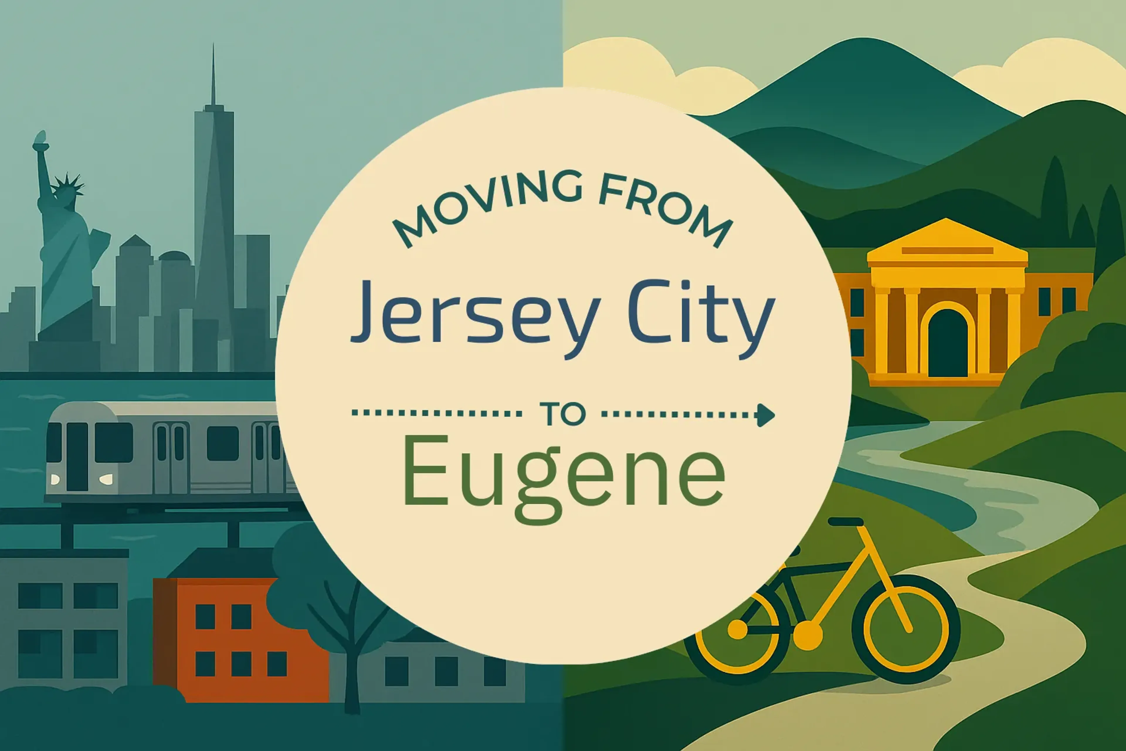 Side-by-side comparison of Jersey City to Eugene moving companies