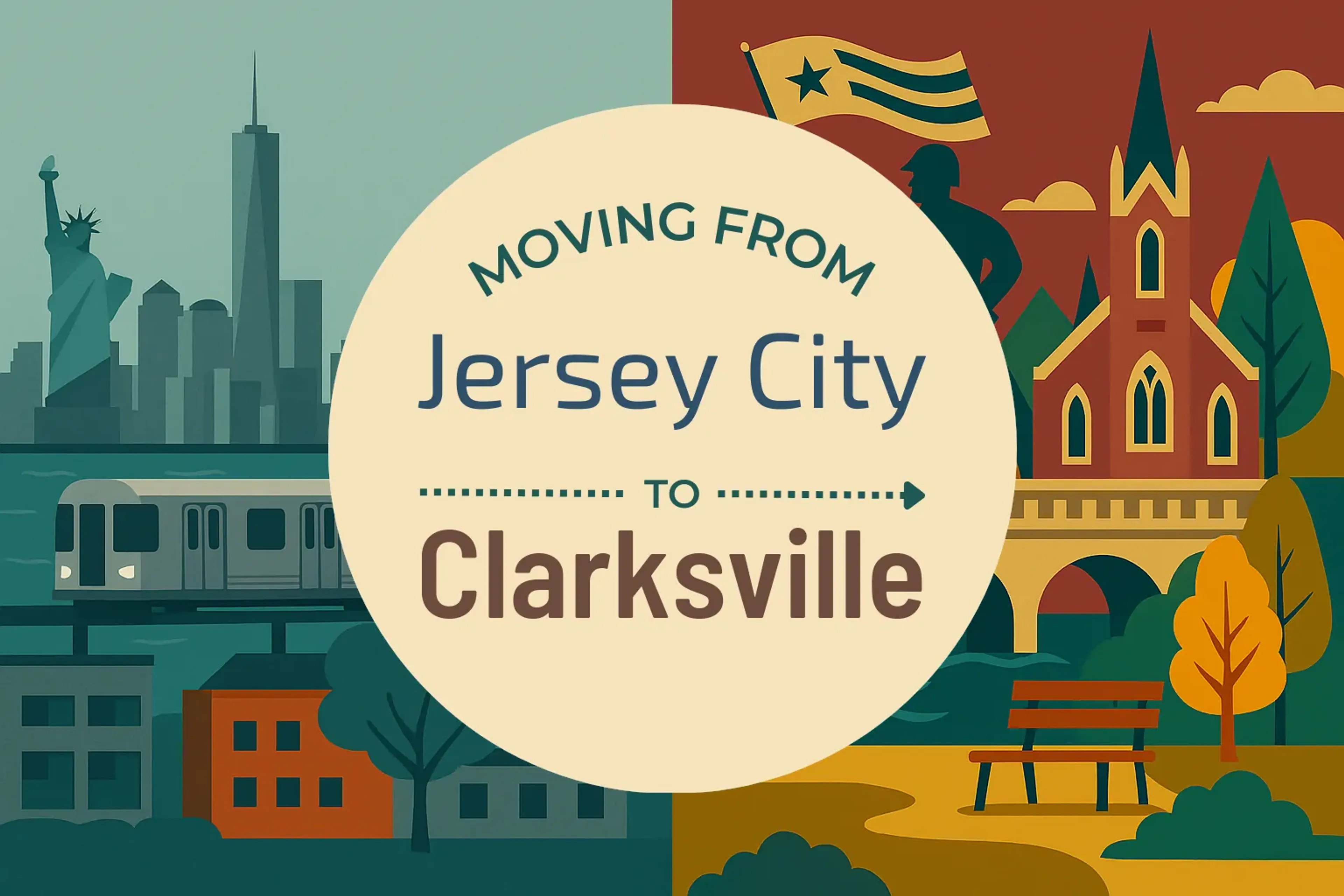 Side-by-side comparison of Jersey City to Clarksville moving companies