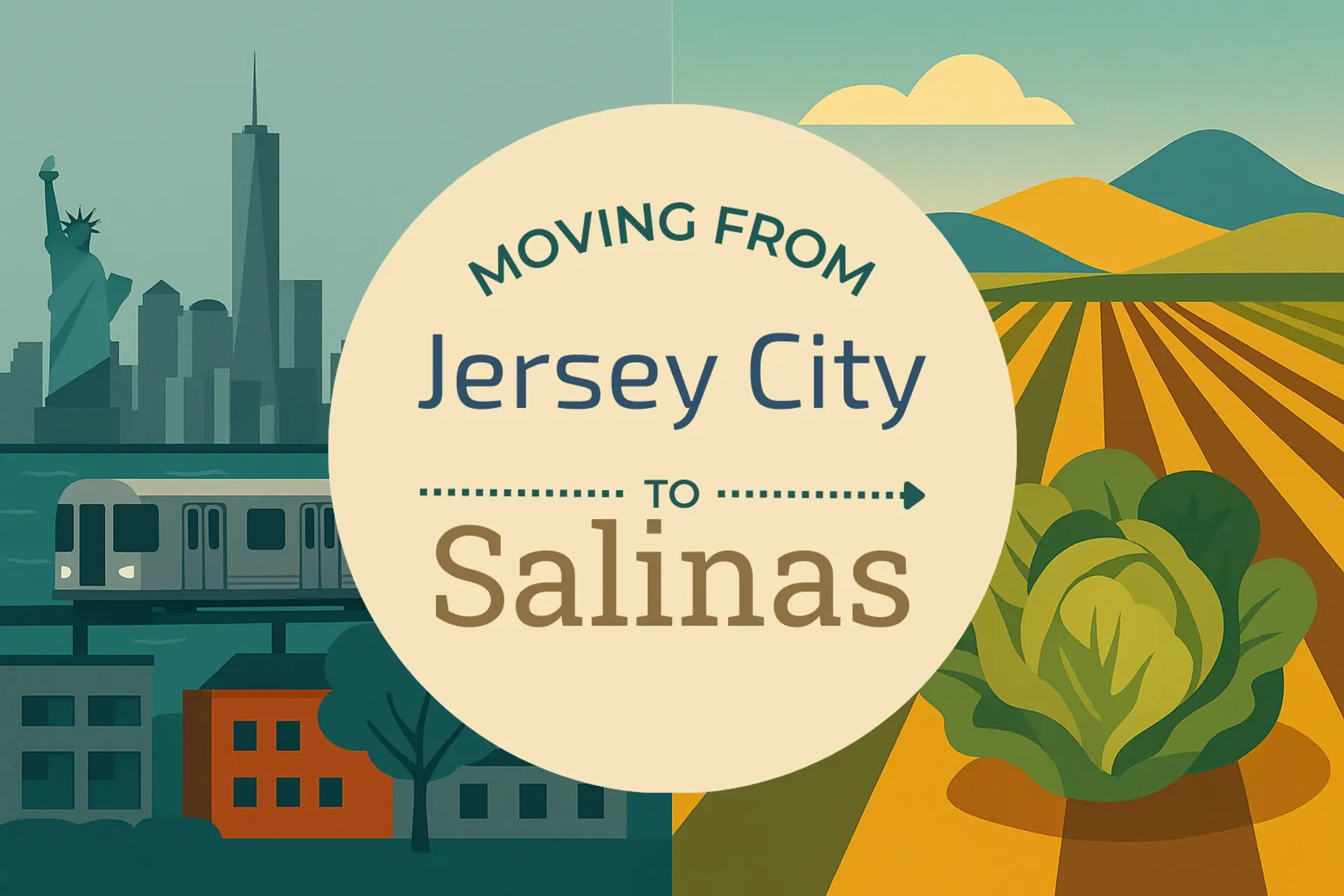 Side-by-side comparison of Jersey City to Salinas moving companies