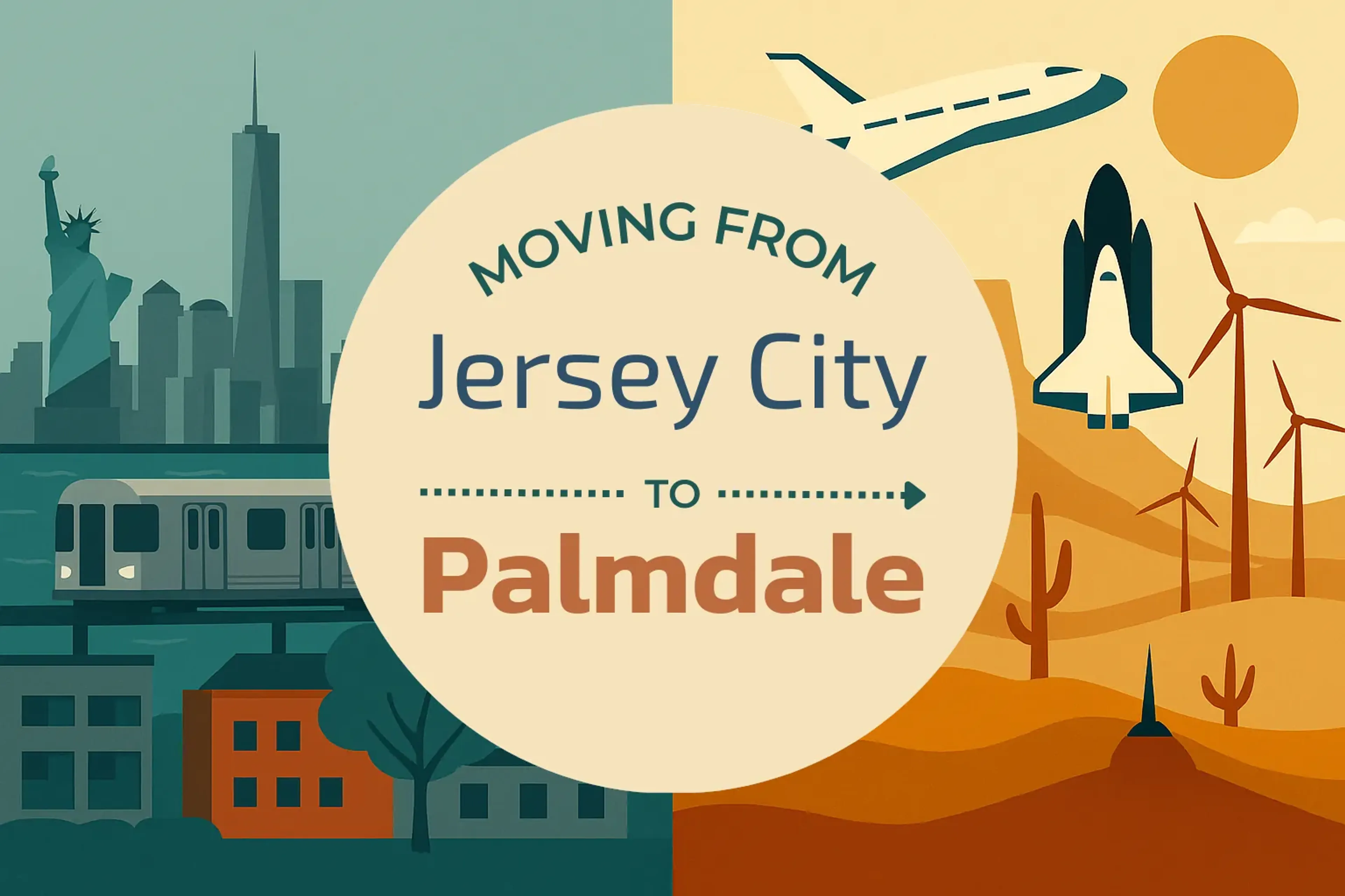 Side-by-side comparison of Jersey City to Palmdale moving companies