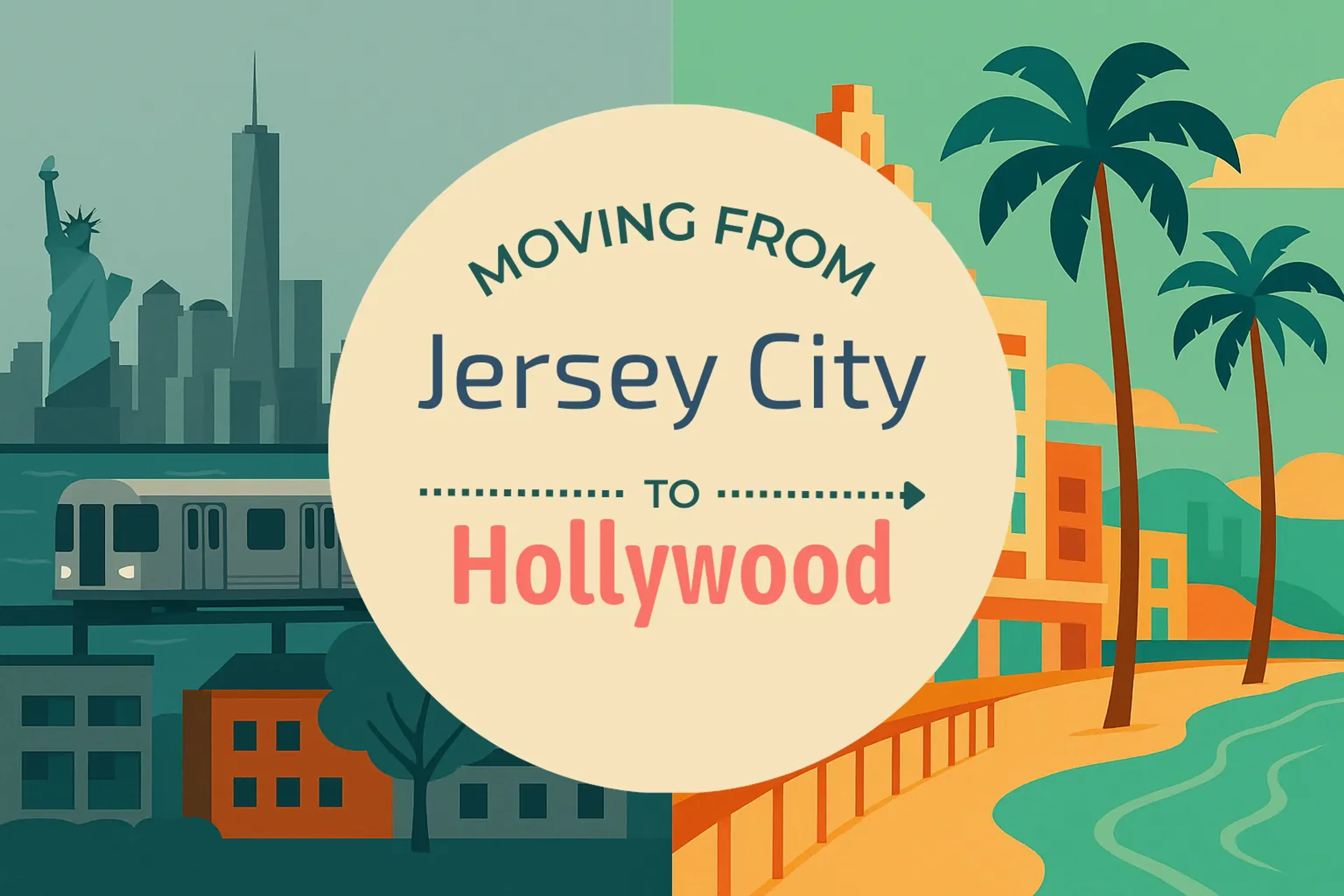 Side-by-side comparison of Jersey City to Hollywood moving companies