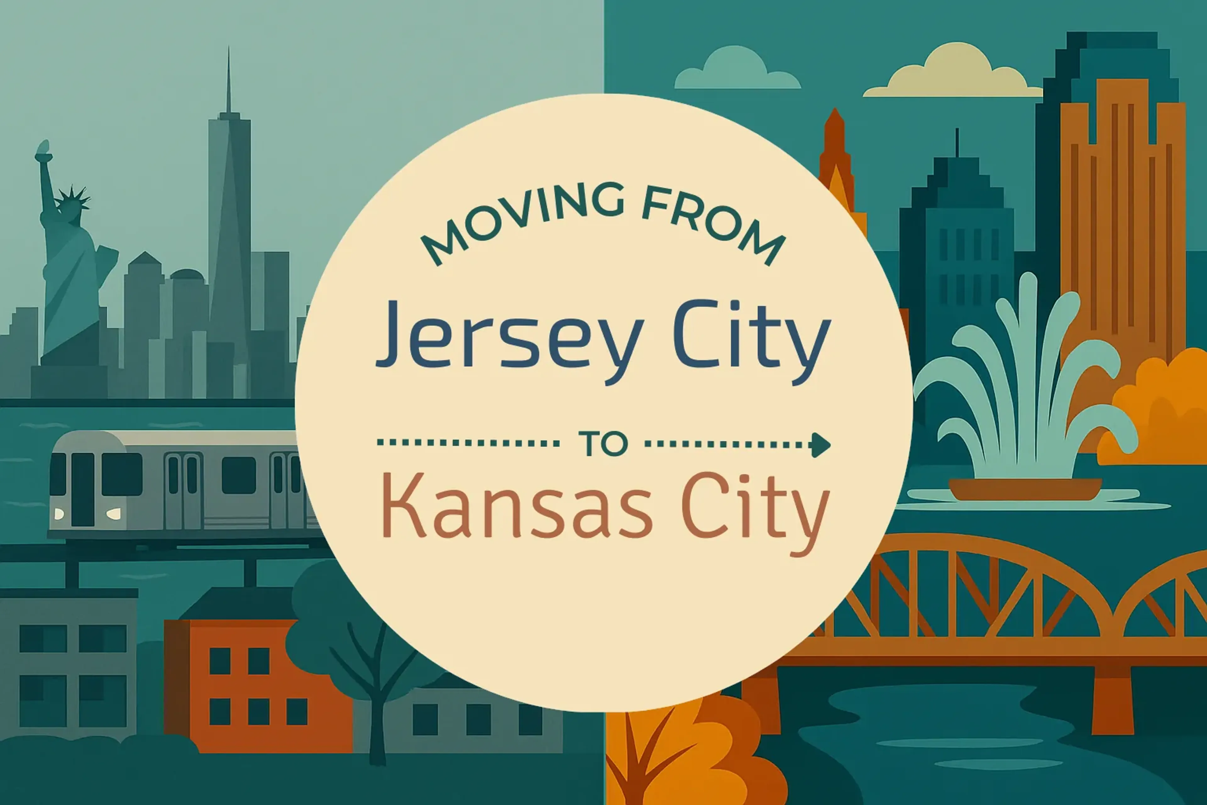Side-by-side comparison of Jersey City to Kansas City moving companies