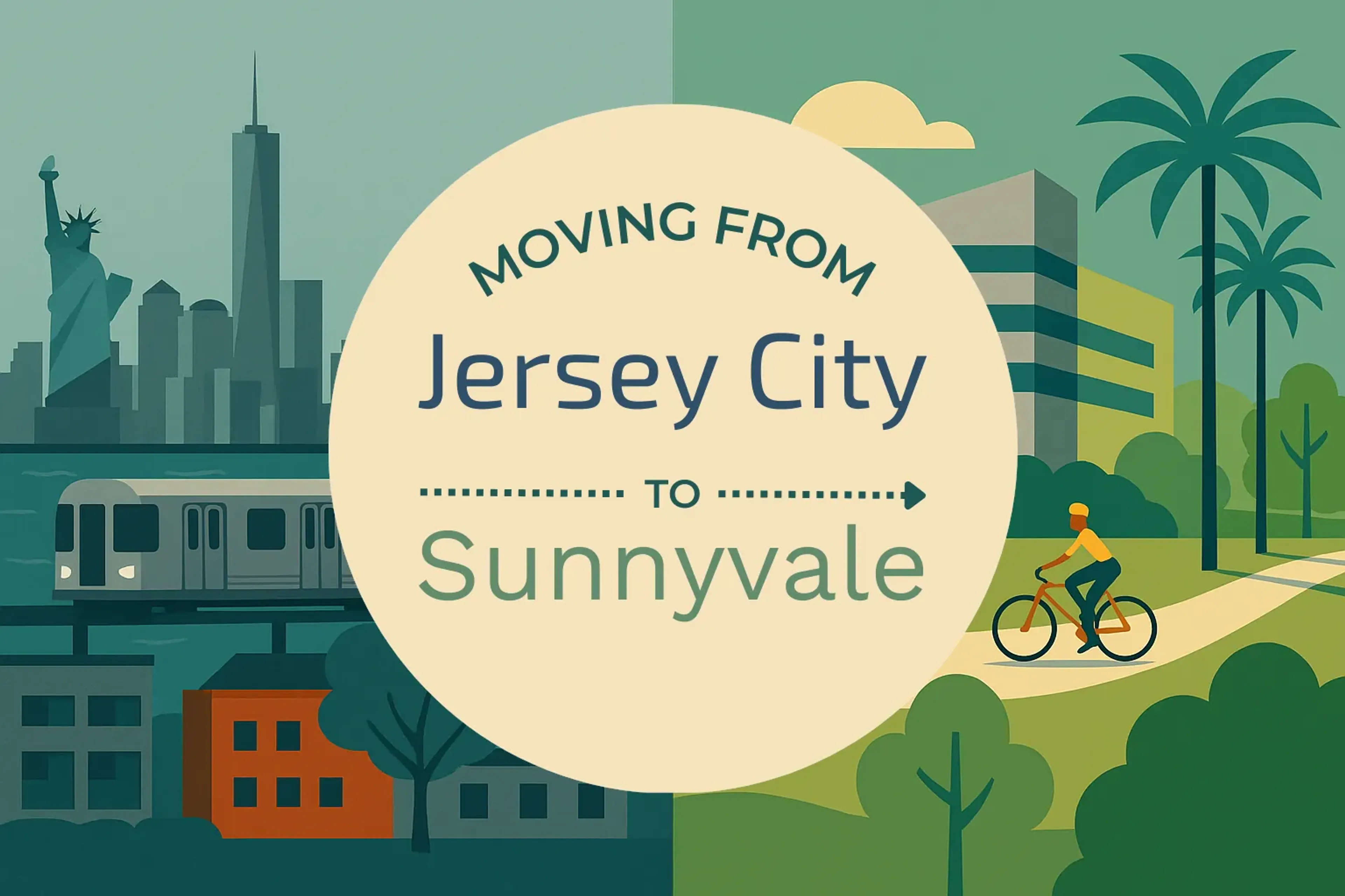 Side-by-side comparison of Jersey City to Sunnyvale moving companies