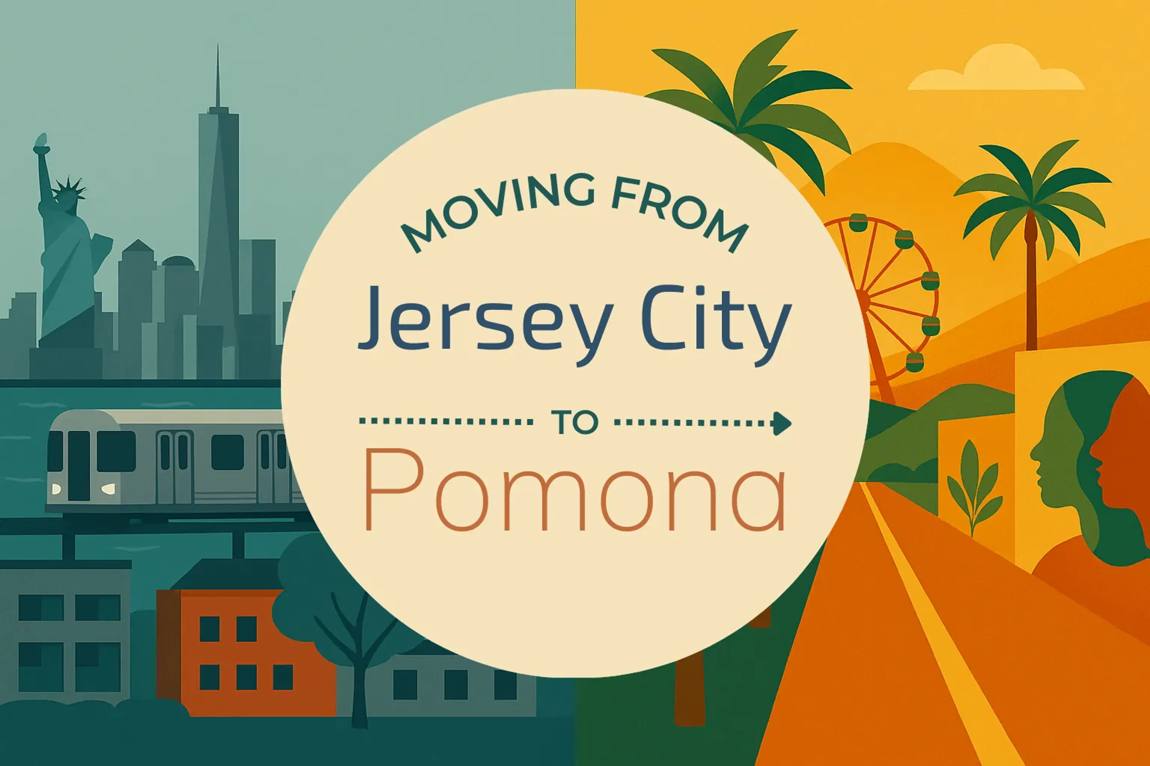 Side-by-side comparison of Jersey City to Pomona moving companies