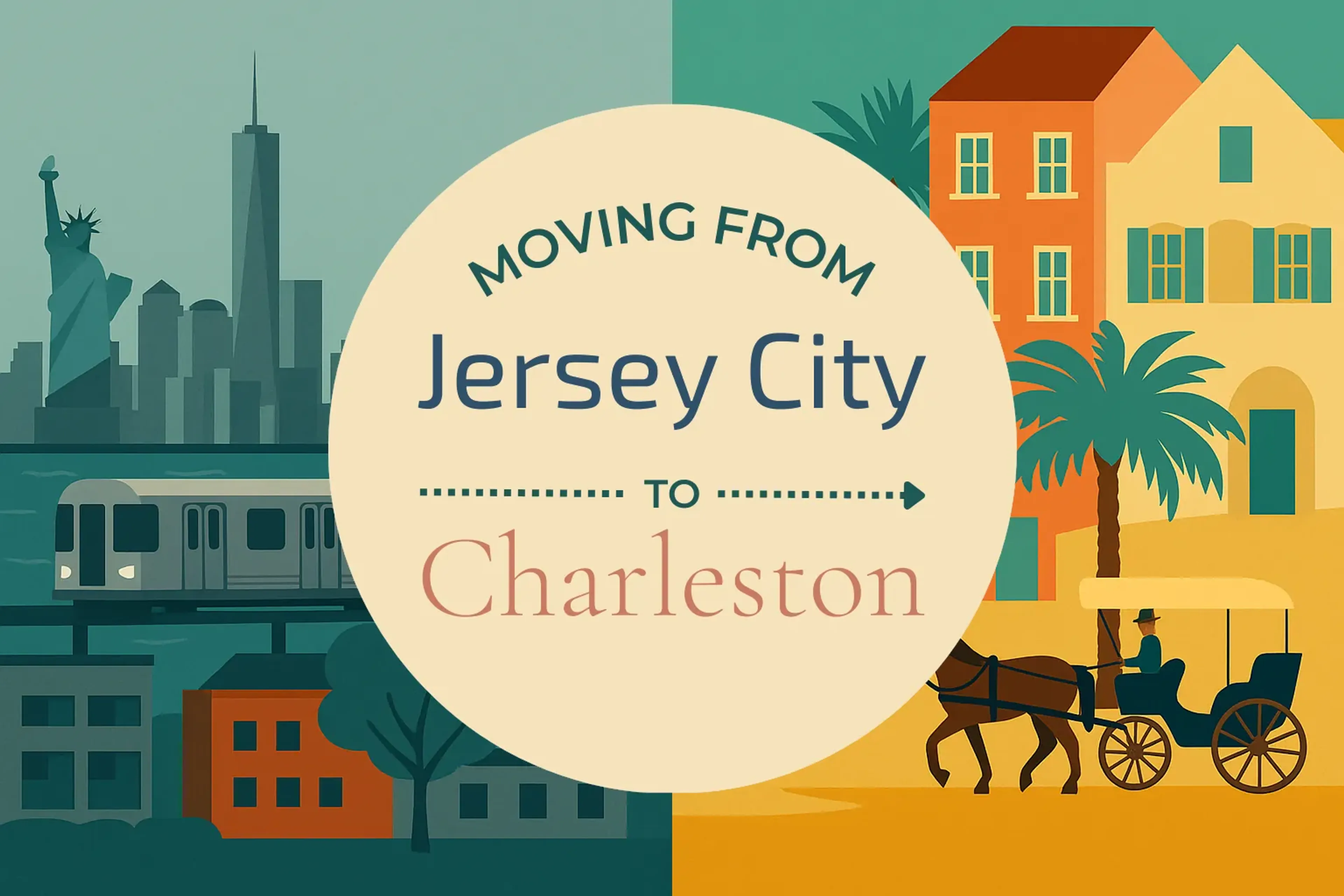 Side-by-side comparison of Jersey City to Charleston moving companies