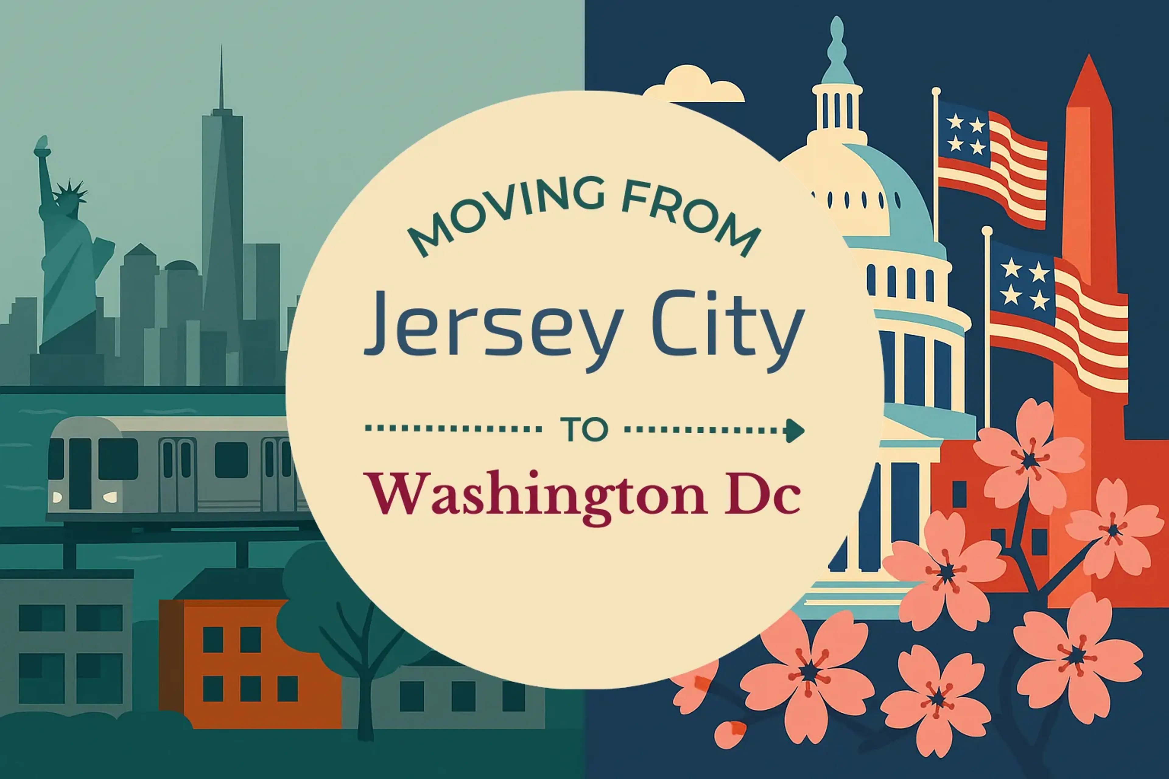 Side-by-side comparison of Jersey City to Washington DC moving companies