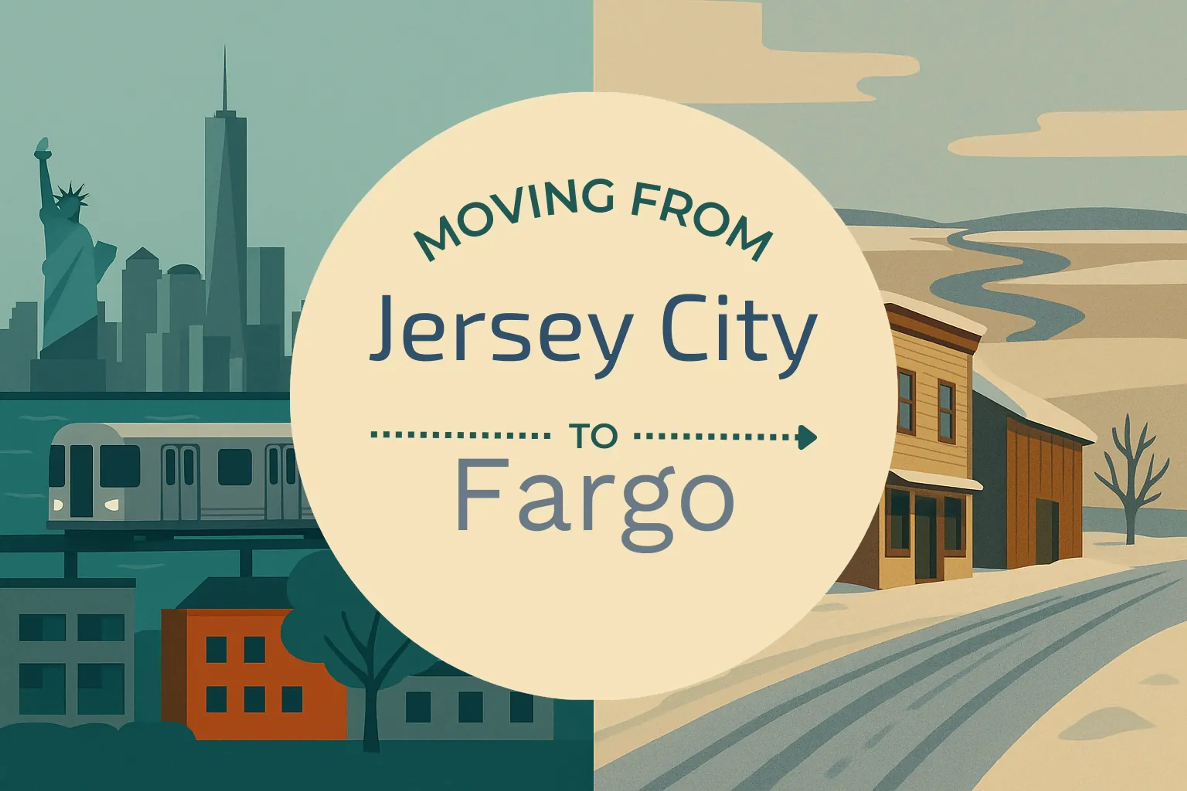 Side-by-side comparison of Jersey City to Fargo moving companies