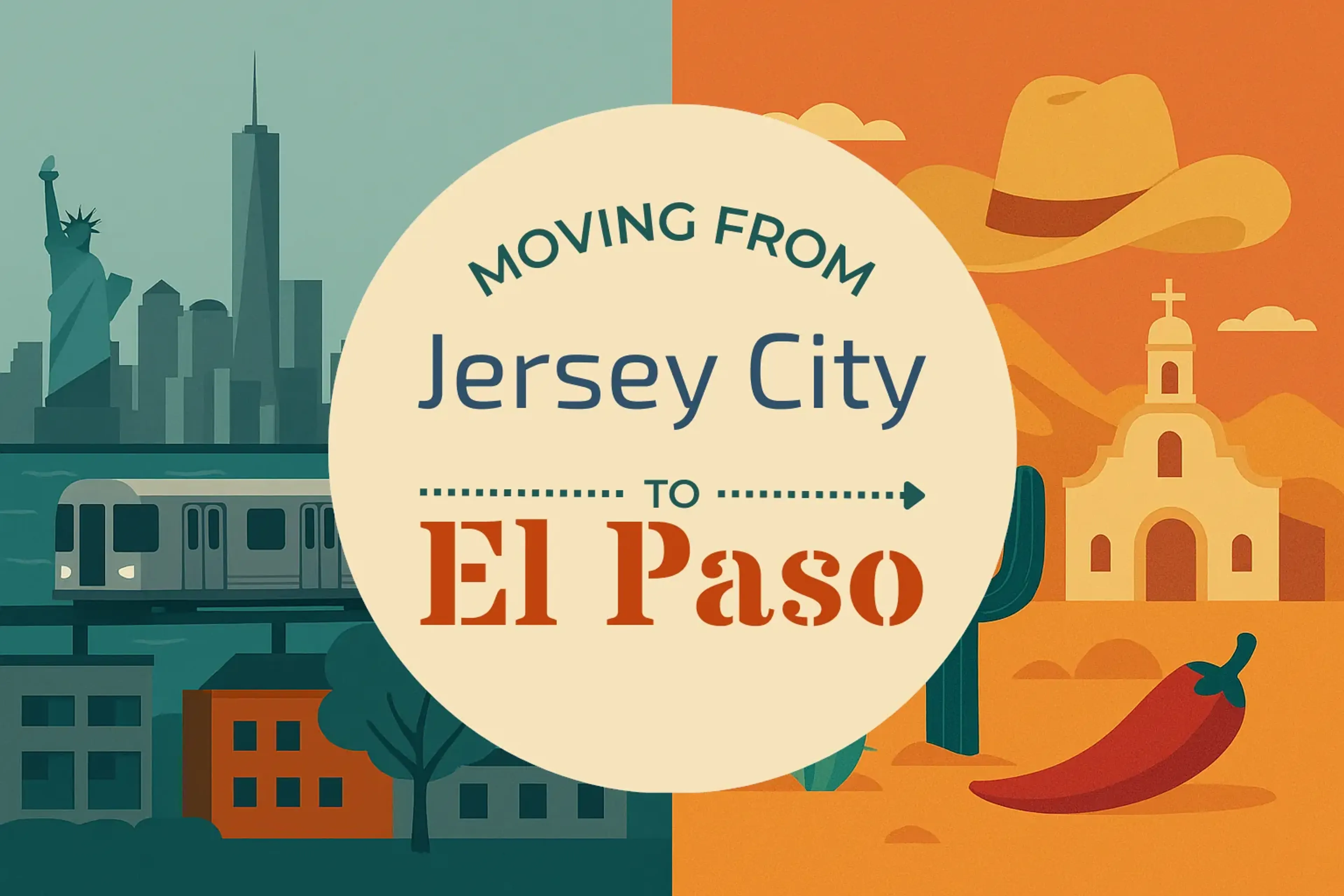 Side-by-side comparison of Jersey City to El Paso moving companies