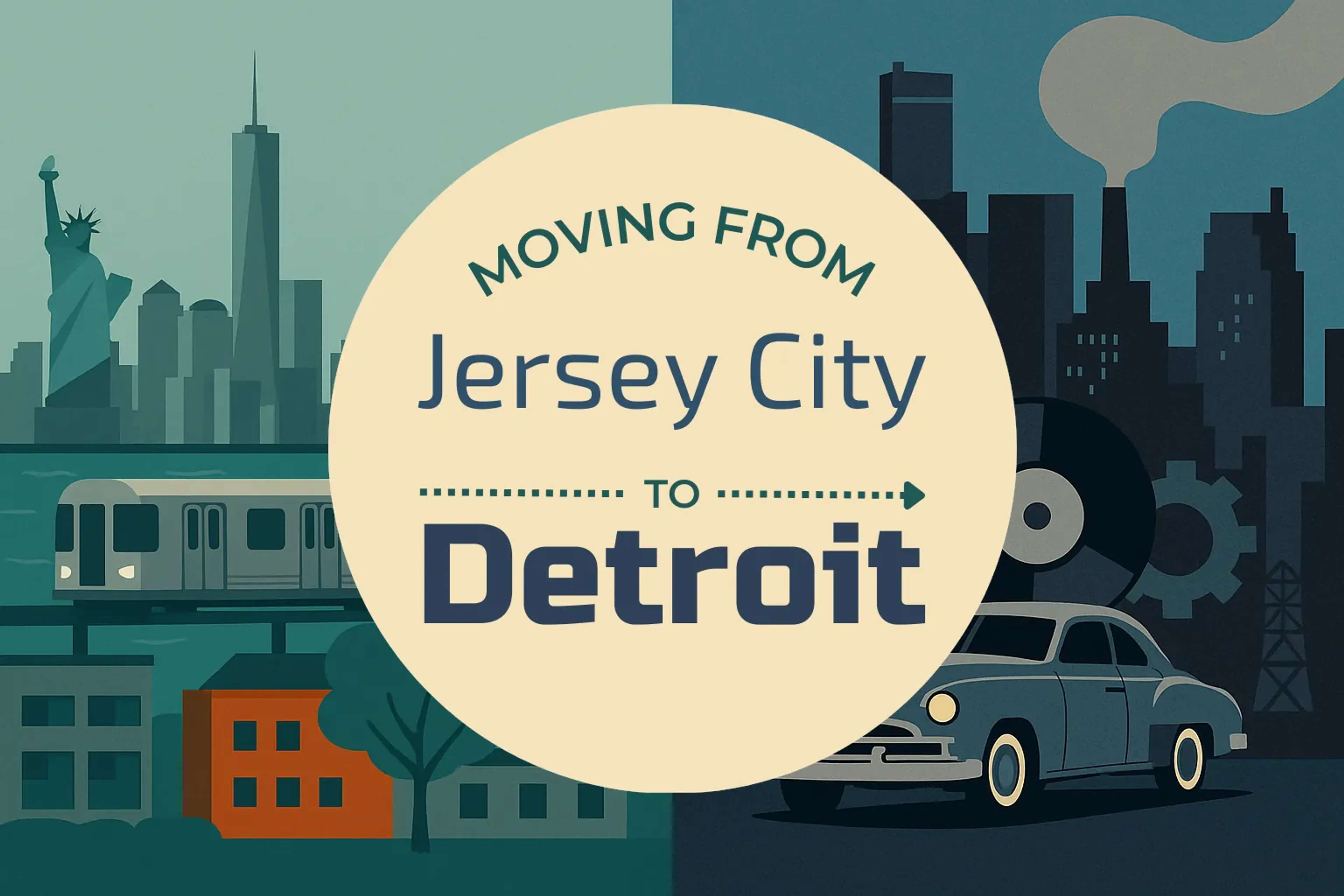 Side-by-side comparison of Jersey City to Detroit moving companies