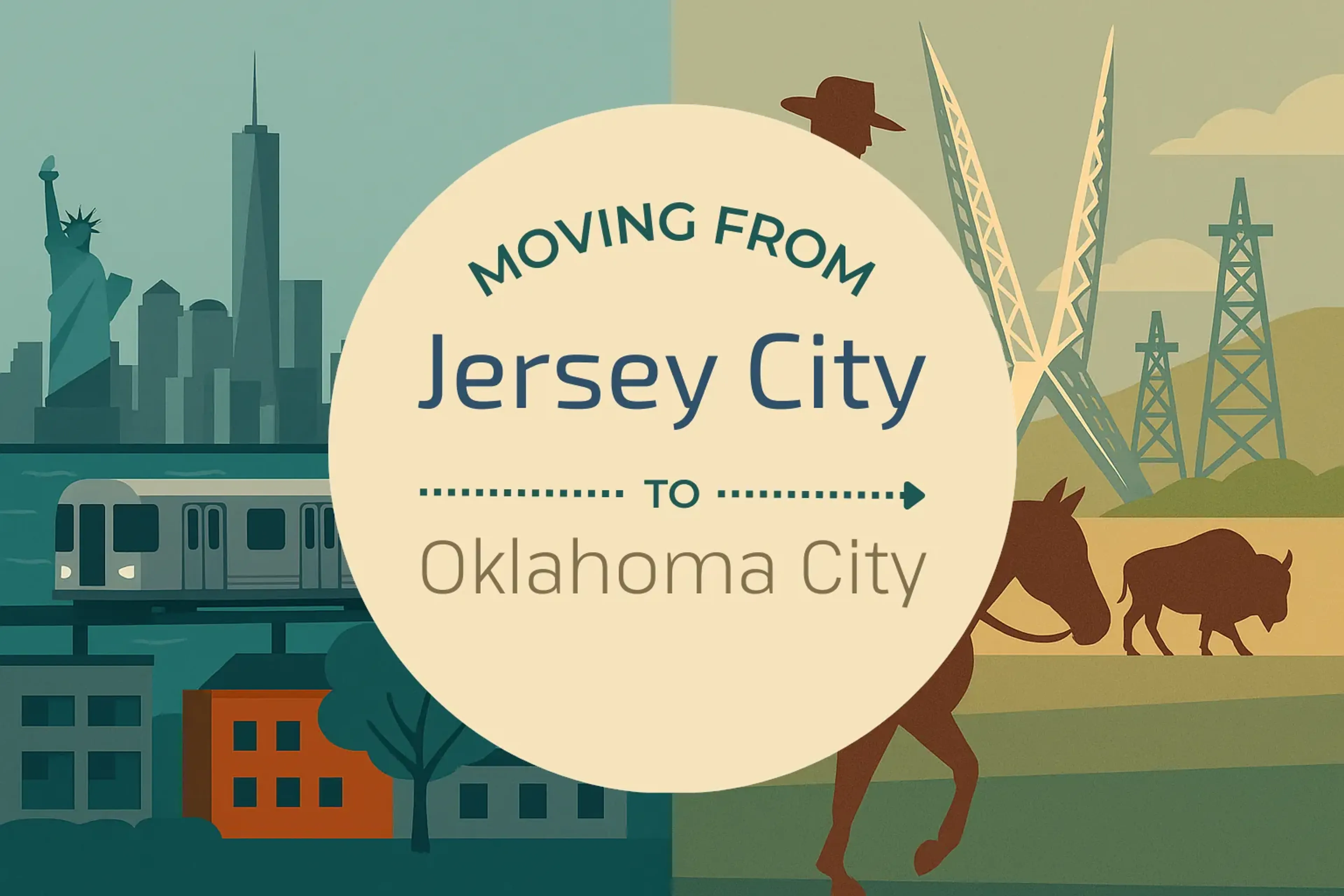 Side-by-side comparison of Jersey City to Oklahoma City moving companies