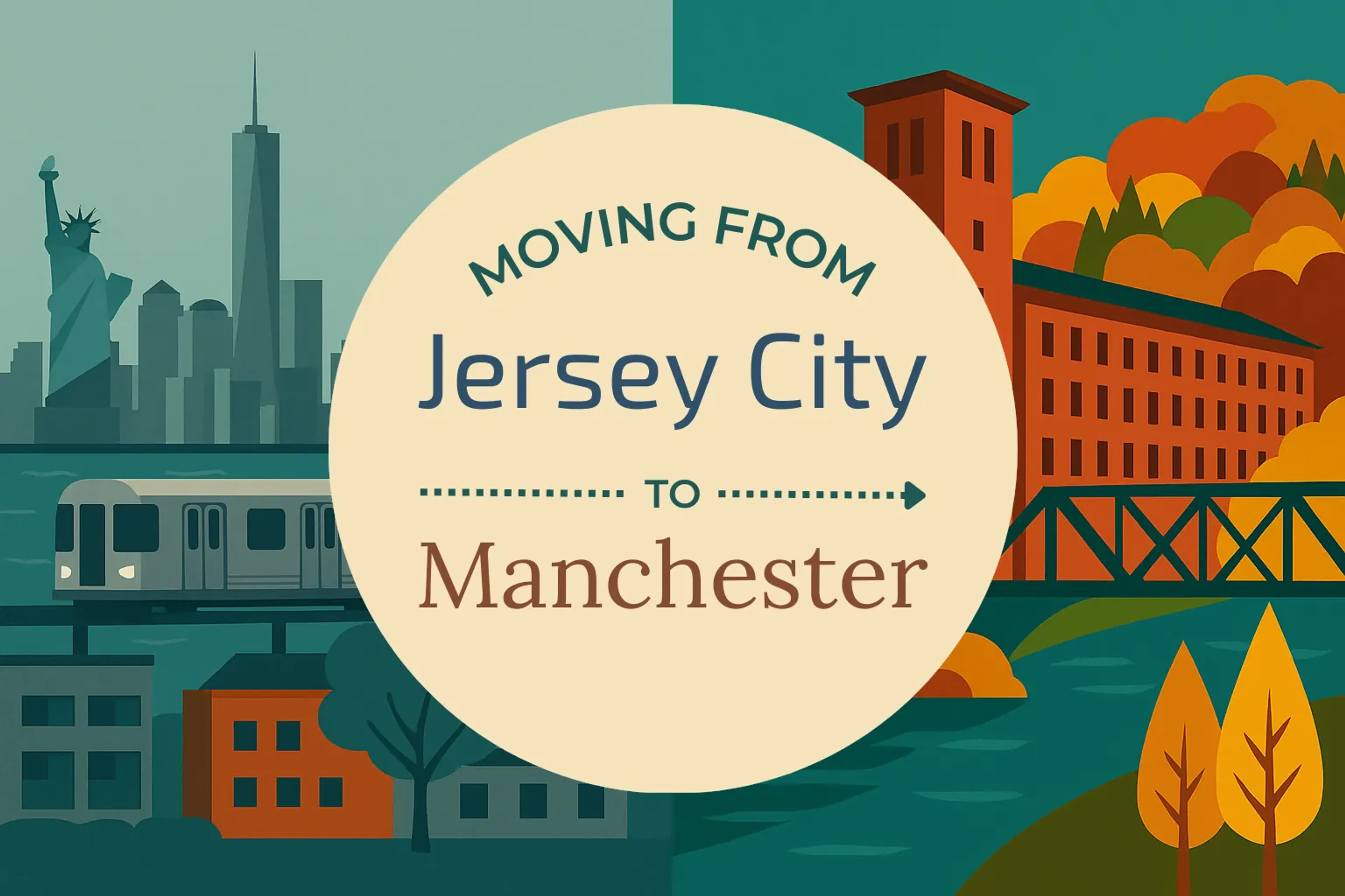 Side-by-side comparison of Jersey City to Manchester moving companies