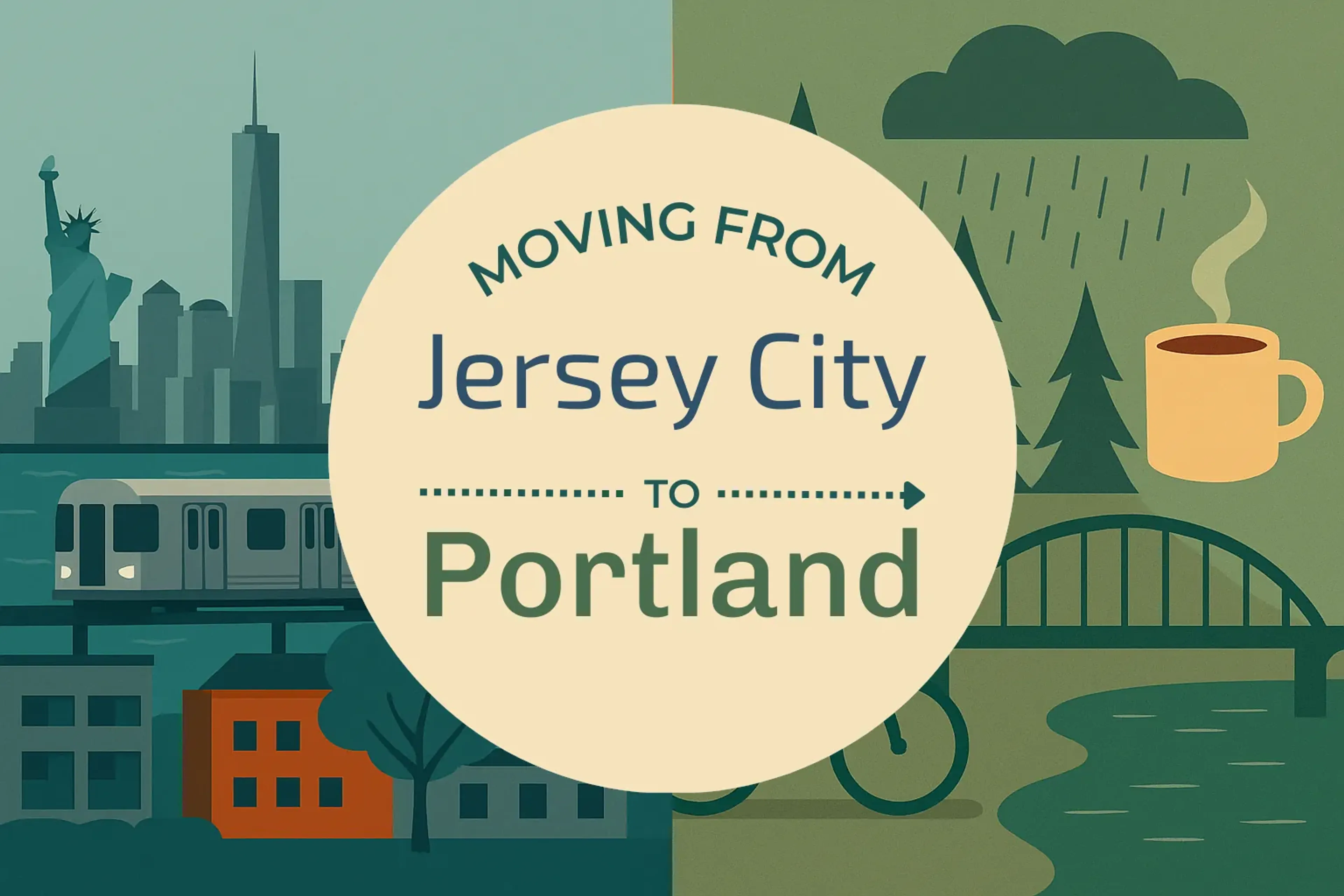 Side-by-side comparison of Jersey City to Portland moving companies