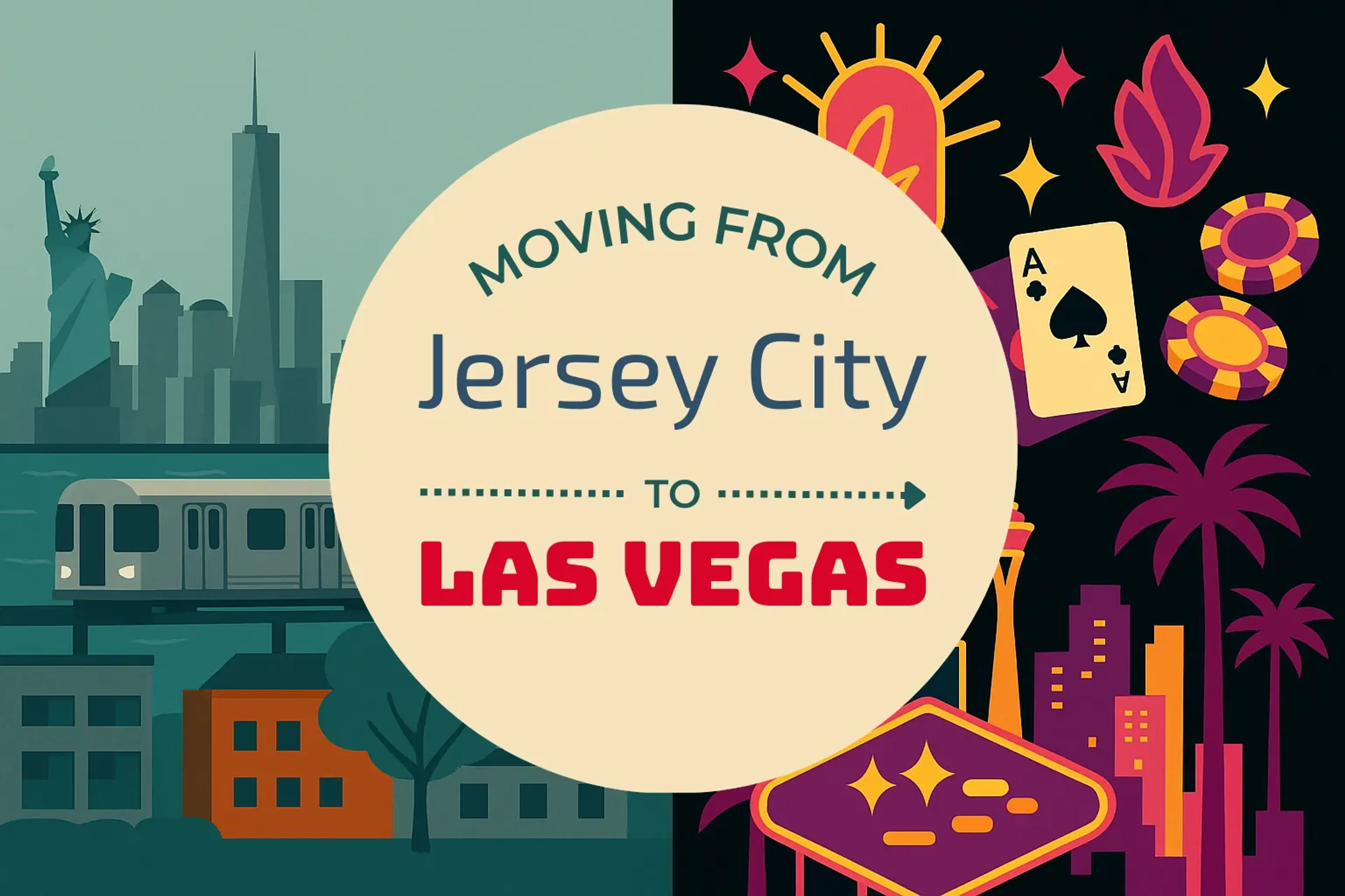 Side-by-side comparison of Jersey City to Las Vegas moving companies