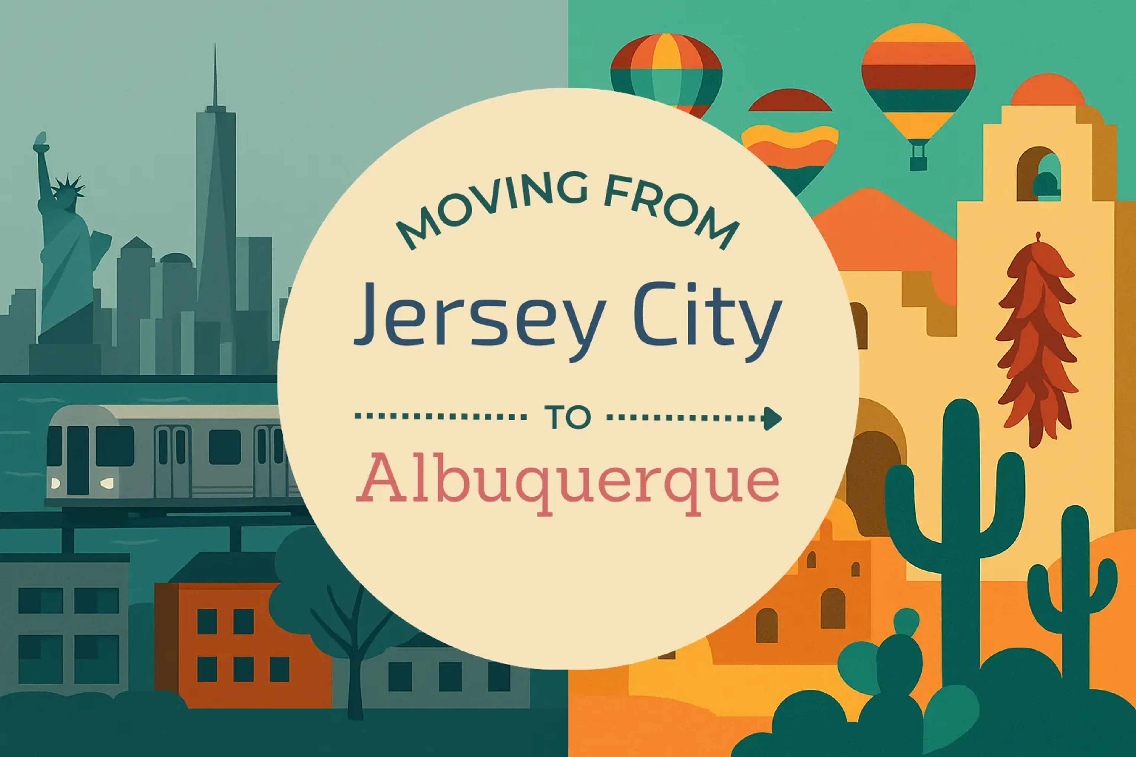Side-by-side comparison of Jersey City to Albuquerque moving companies