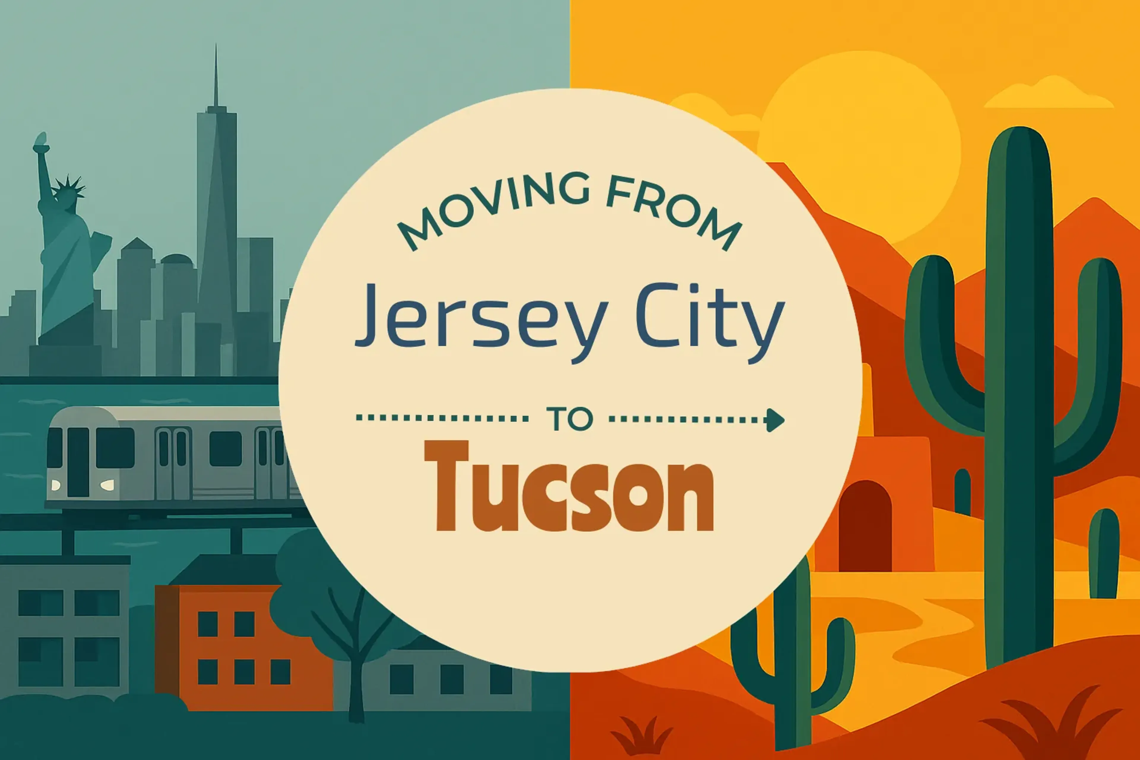 Side-by-side comparison of Jersey City to Tucson moving companies