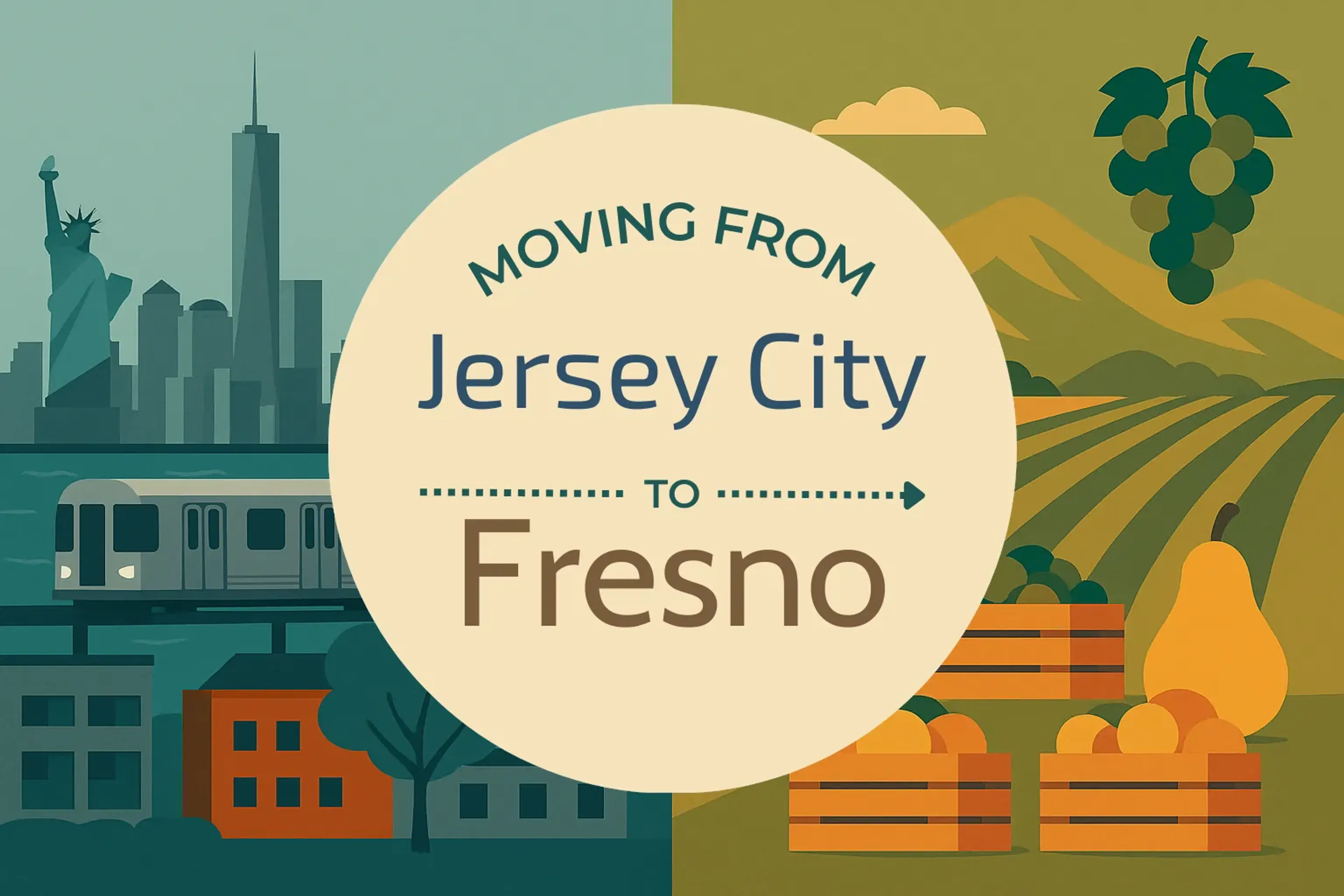 Side-by-side comparison of Jersey City to Fresno moving companies