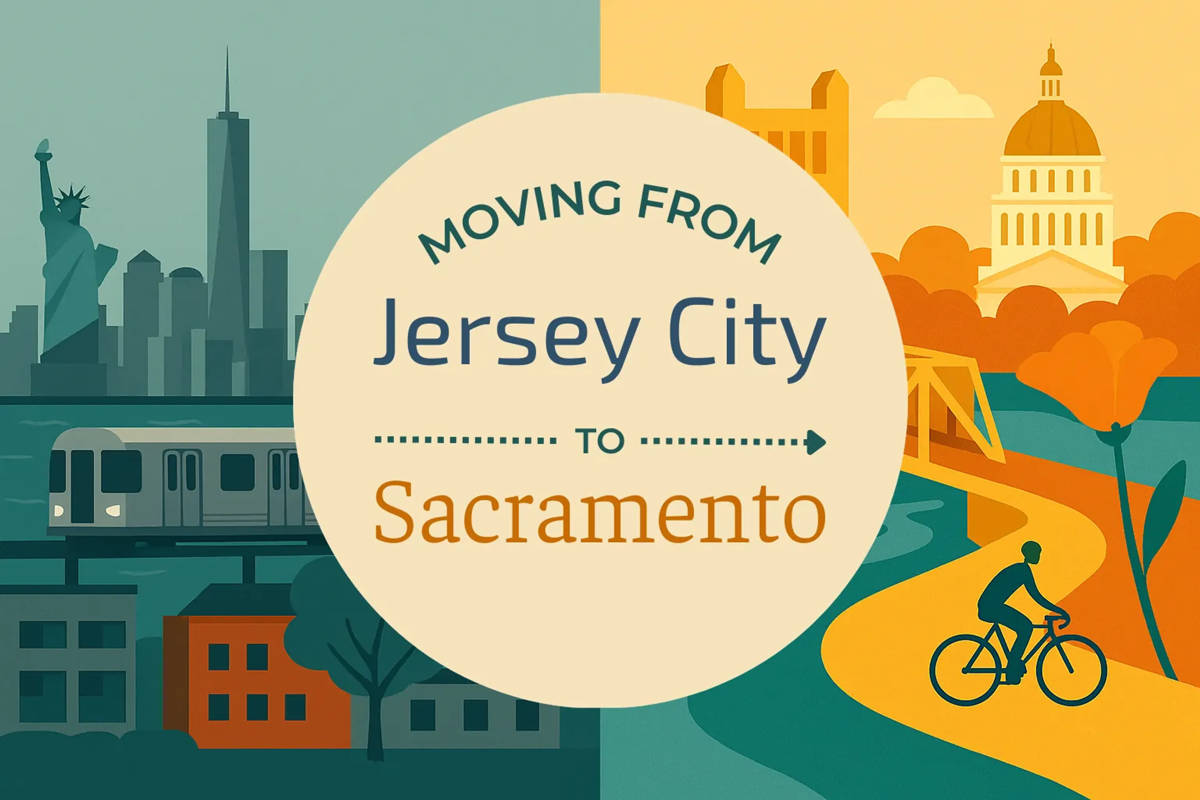 Side-by-side comparison of Jersey City to Sacramento moving companies