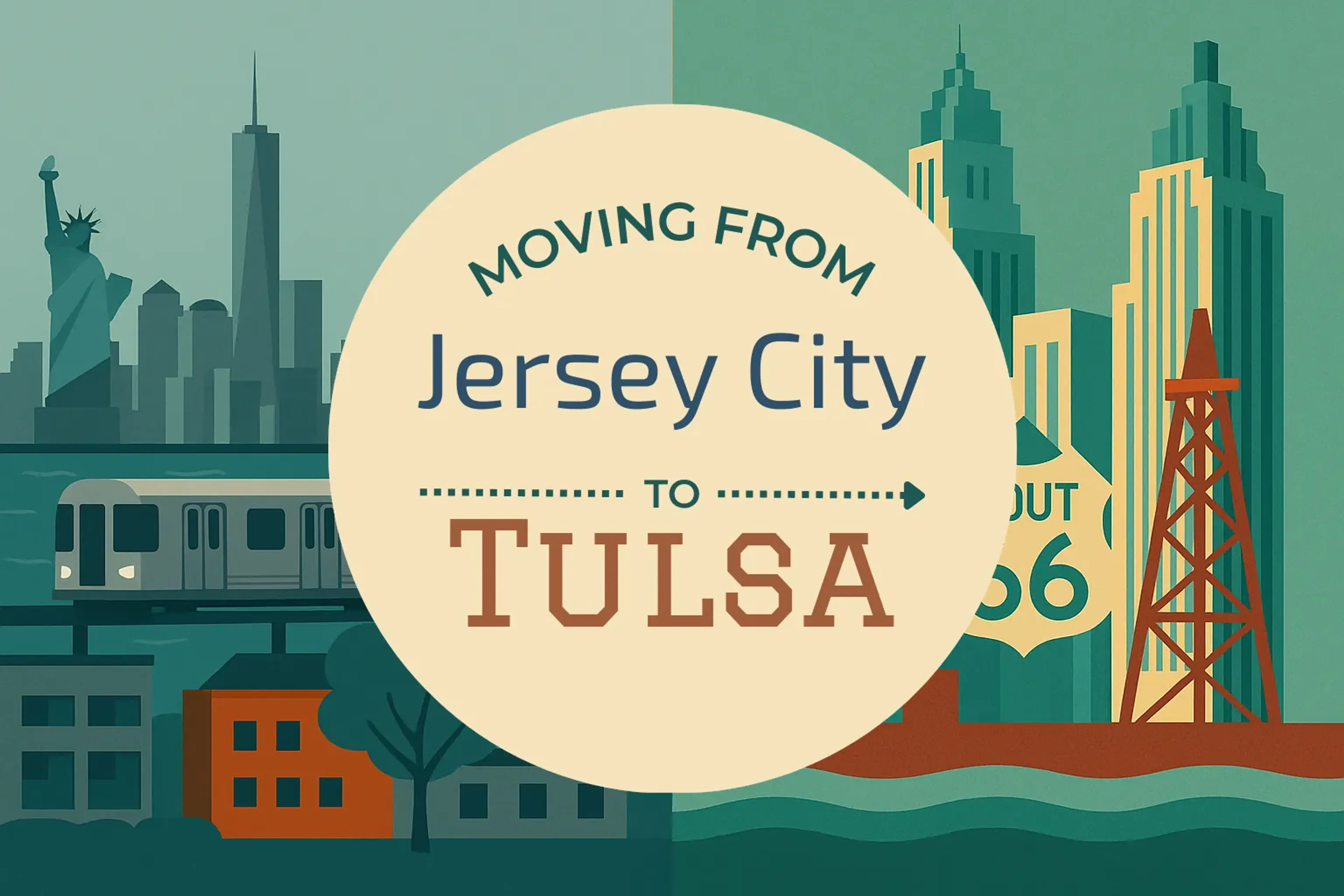 Side-by-side comparison of Jersey City to Tulsa moving companies