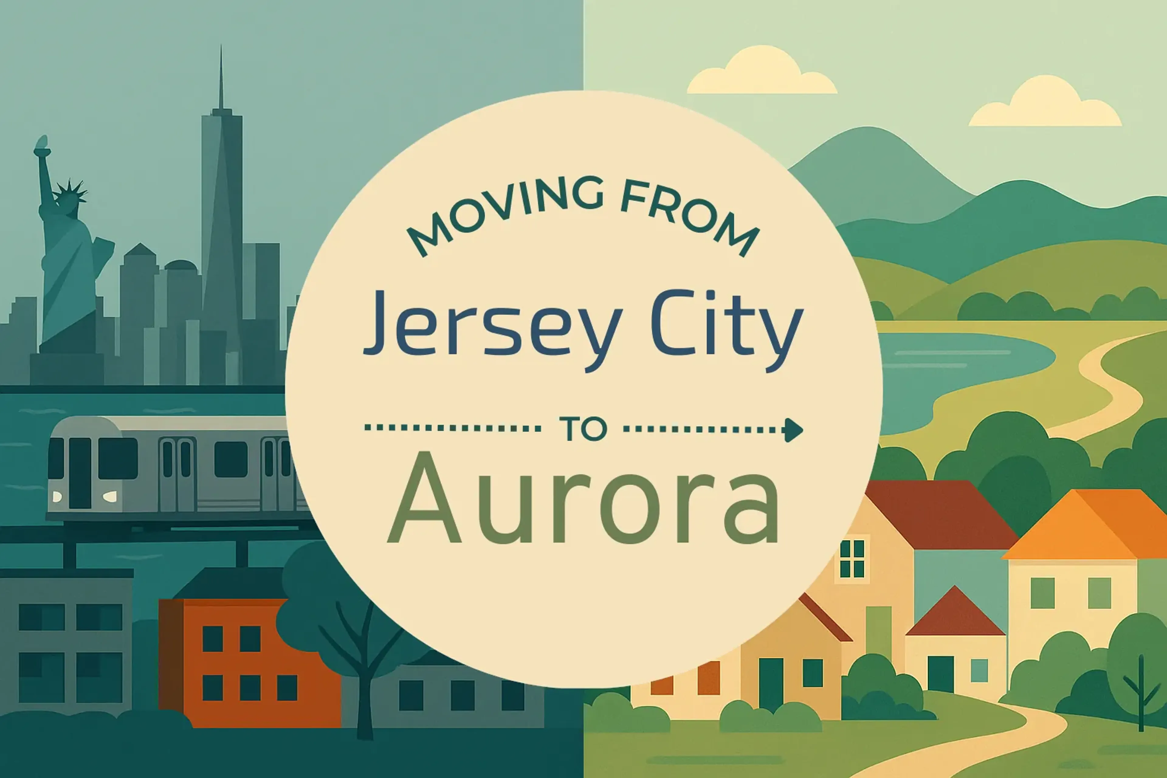 Side-by-side comparison of Jersey City to Aurora moving companies