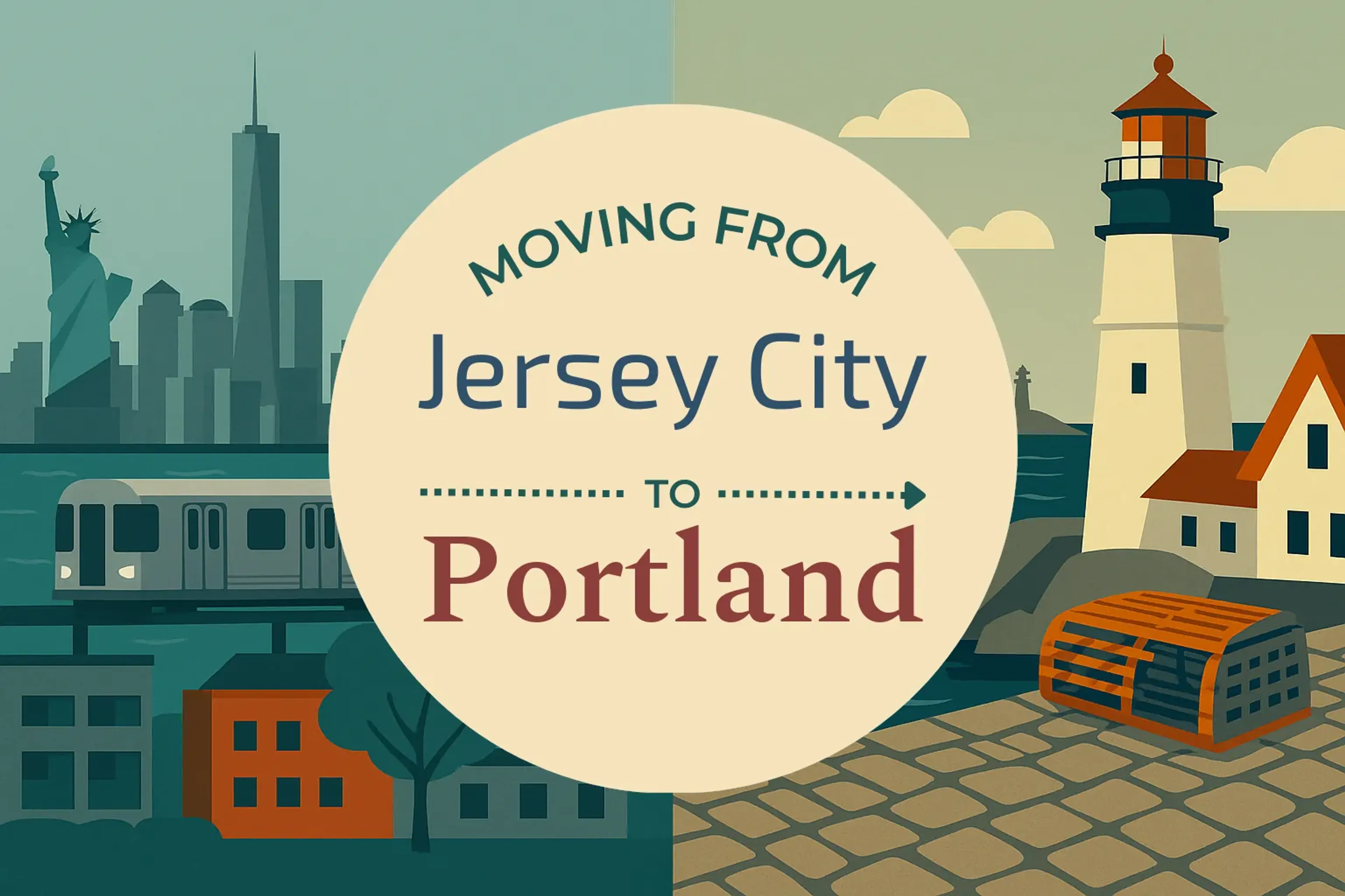 Side-by-side comparison of Jersey City to Portland moving companies